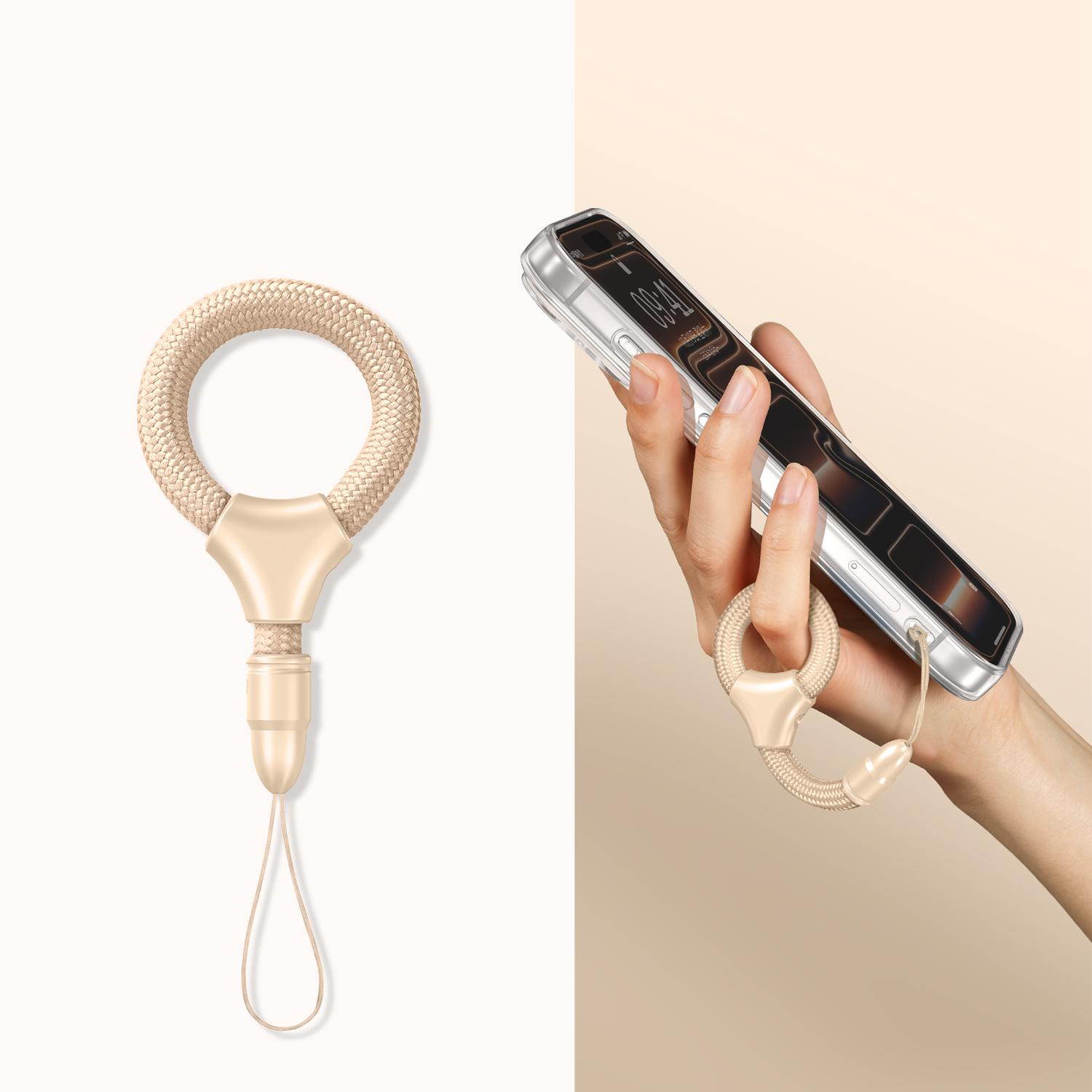 Mini Self-Locking Finger Ring Phone Lanyard(Light Camel) - Shopkiz.com