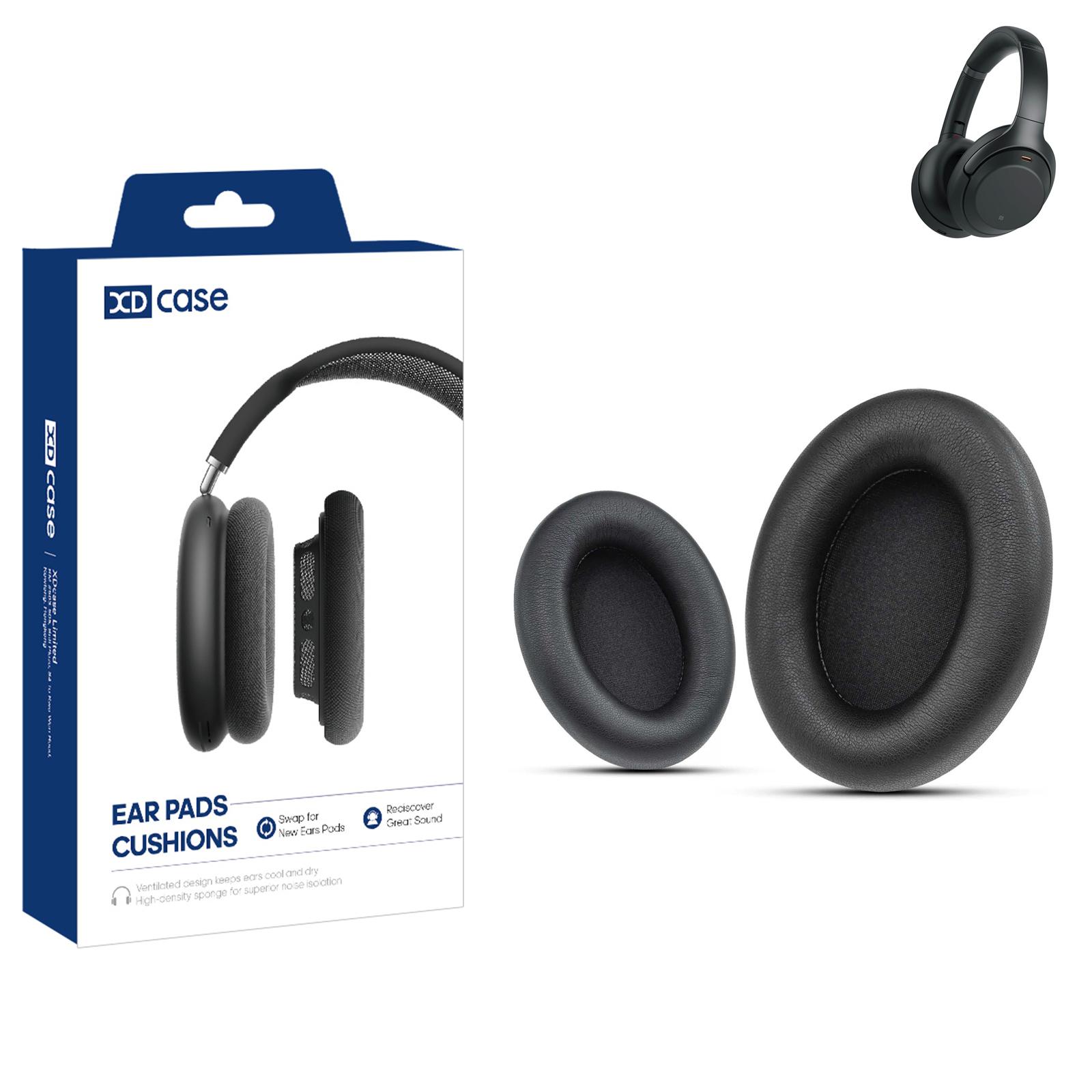 For Sony WH-1000XM3 XDcase 1 Pair Protein Leather Headset Replacement Ear Pads with Prying Tool(Black) - Shopkiz.com