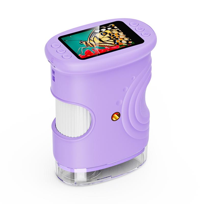 inskam 382 2MP 2-inch Display Kids Nature Observation Digital Microscope(Purple) - Shopkiz.com
