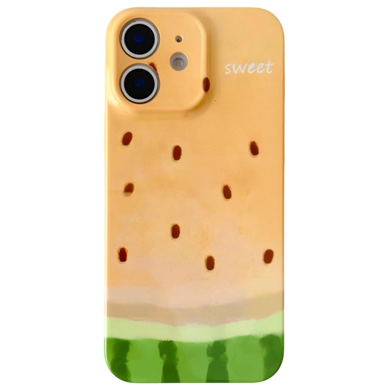For iPhone 11 Watercolor Watermelon Pattern PC Phone Case(Yellow) - Shopkiz.com