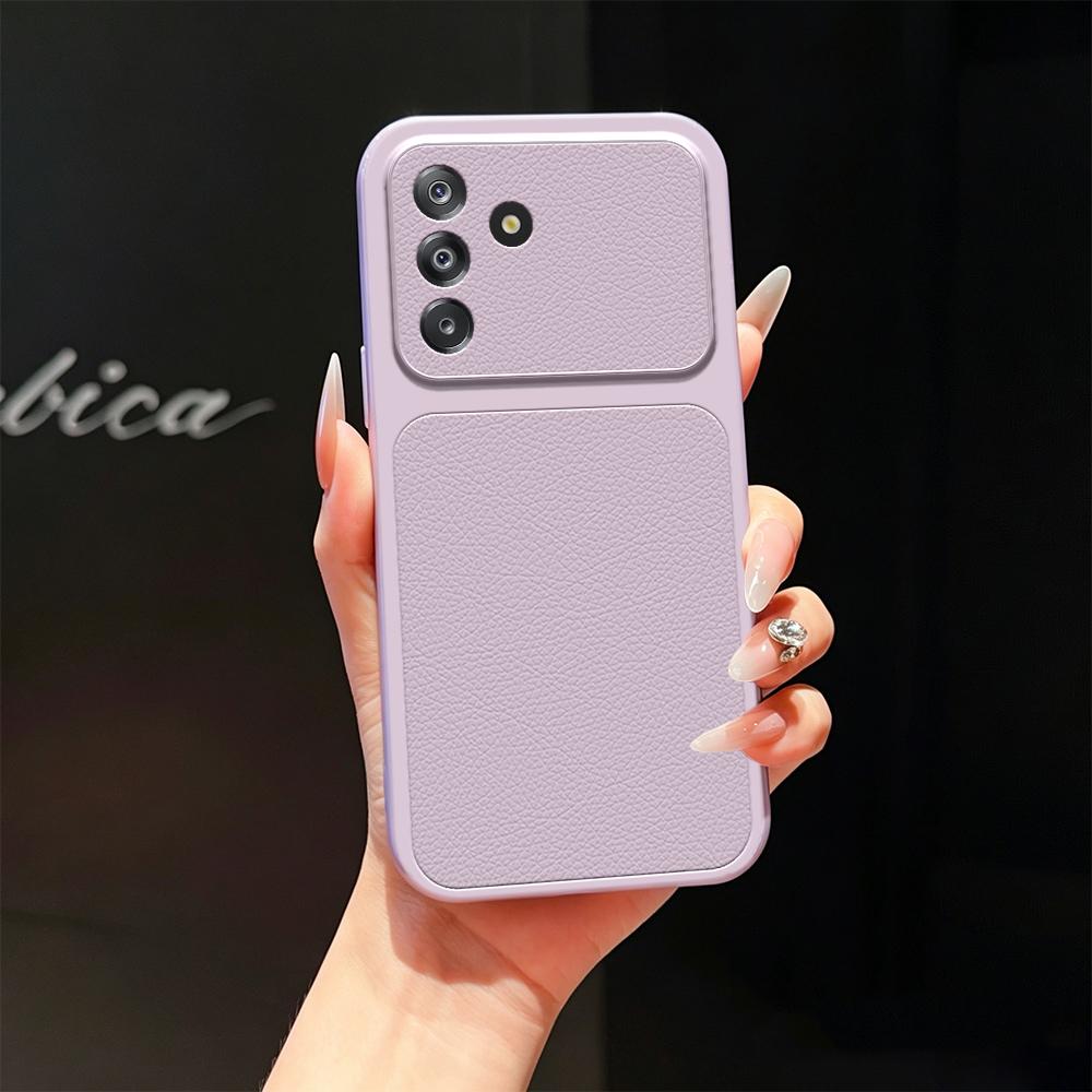 For Galaxy A17 4G Lambskin Series Skin Feel Shockproof Phone Case(Purple) - Shopkiz.com