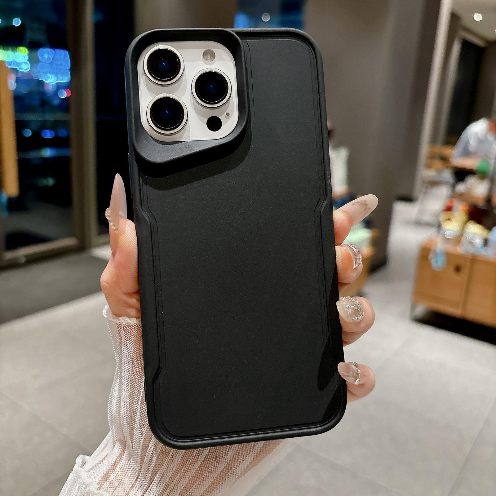 For iPhone 16 Pro Slim Waist Design Soft TPU Shockproof Phone Case(Black) - Shopkiz.com