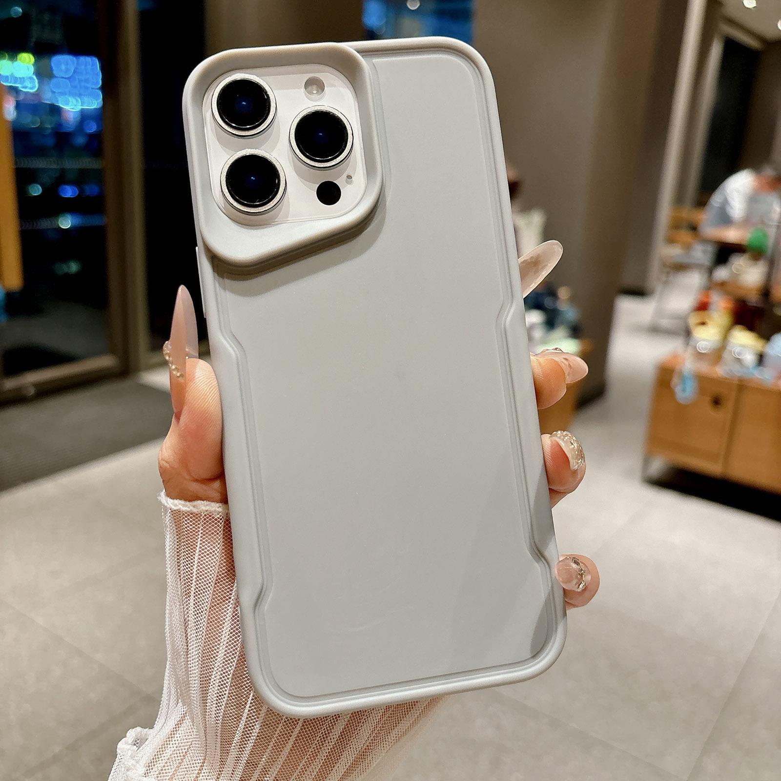 For iPhone 14 Pro Max Slim Waist Design Soft TPU Shockproof Phone Case(Grey) - Shopkiz.com