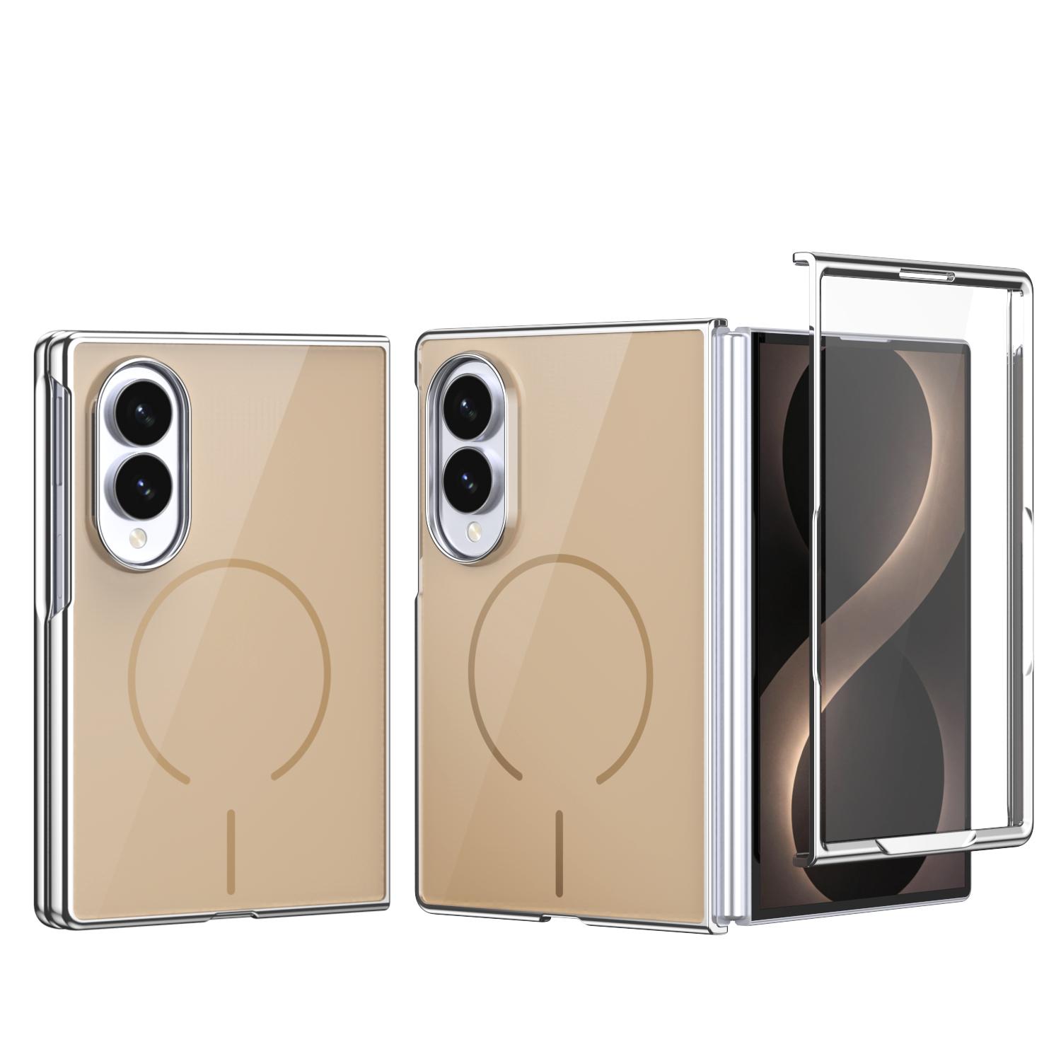 For Galaxy Z Fold8 5G Integrated Glass Scratch Resistant Magnetic Phone Case(Desert Gold) - Shopkiz.com