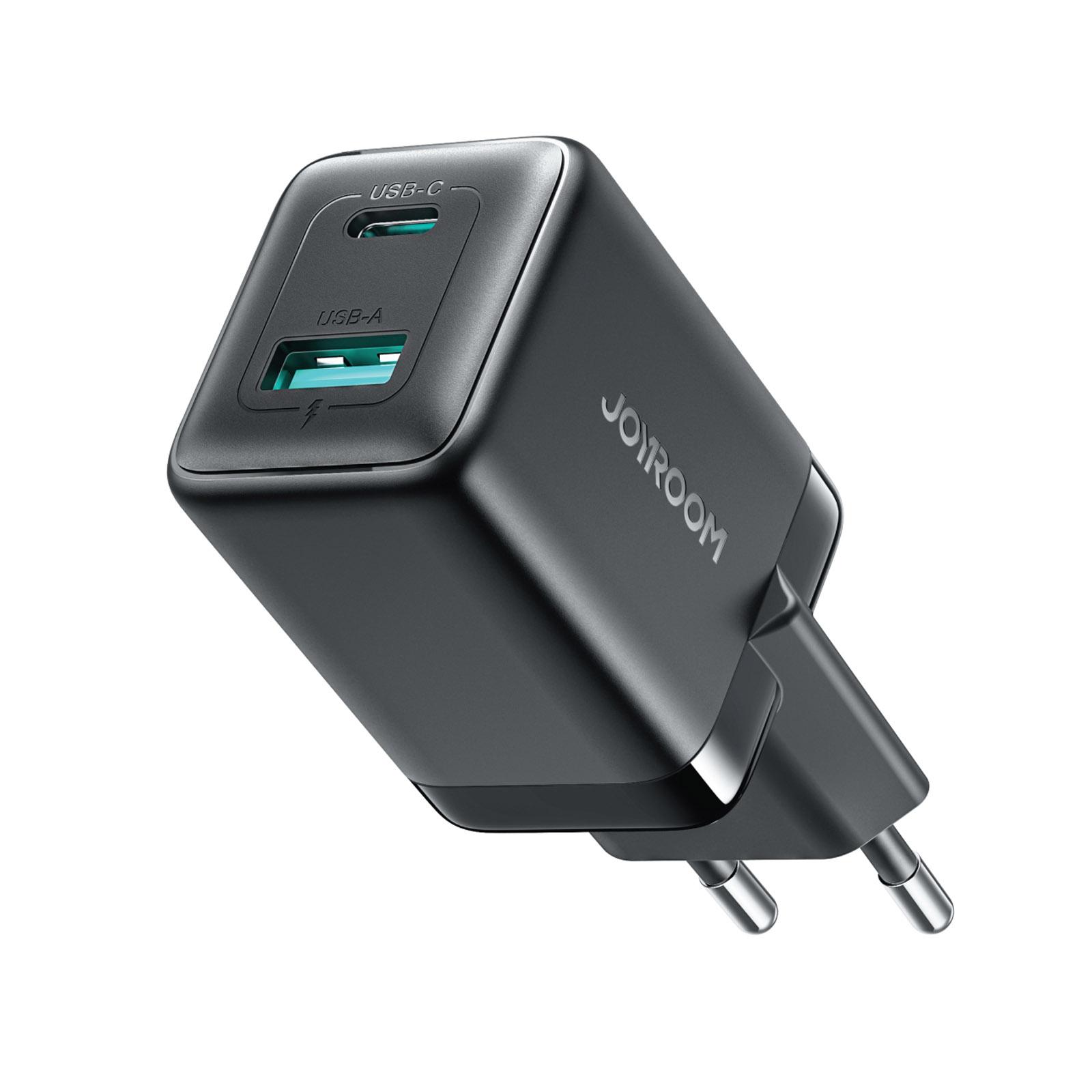 JOYROOM JR-TG8 45W USB and Type-C Dual Interface GaN Fast Charger, Plug:EU Plug(Black) - Shopkiz.com
