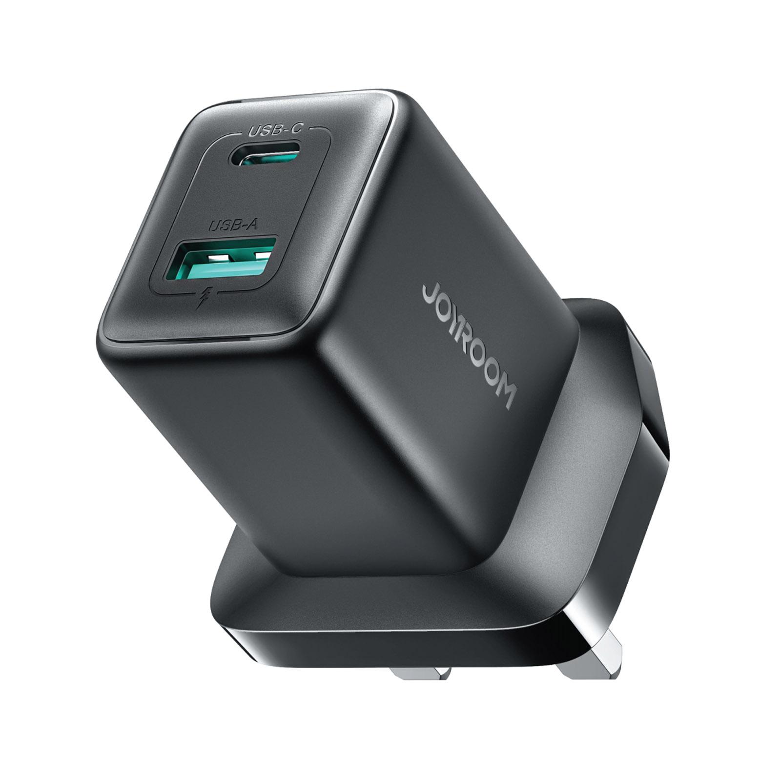 JOYROOM JR-TG8 45W USB and Type-C Dual Interface GaN Fast Charger, Plug:UK Plug(Black) - Shopkiz.com