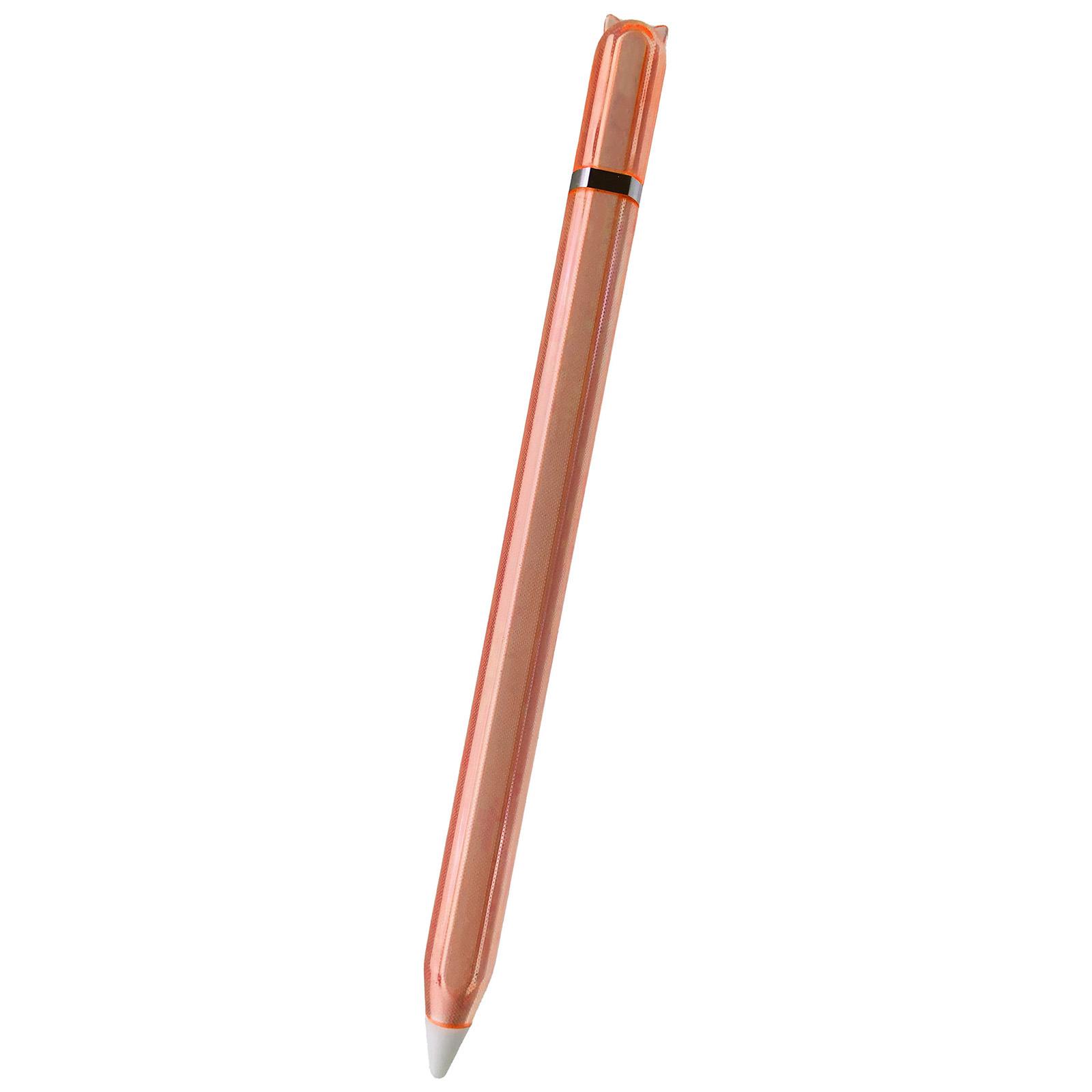 For Apple Pencil 2 / Pro Kitten style Transparent TPU Silicone Stylus Pen Protective Case(Orange) - Shopkiz.com