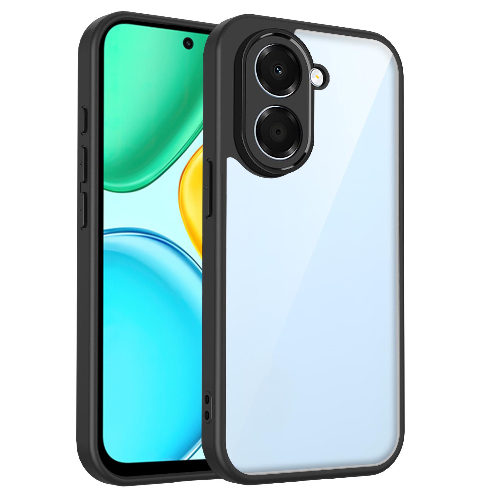For Honor X7e 4G Matte PC Skin-feel Shockproof Phone Case(Black) - Shopkiz.com
