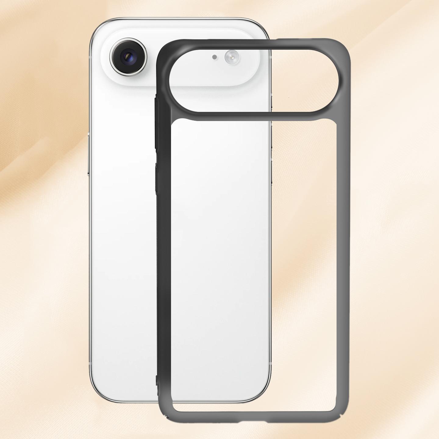 For iPhone Air Frosted Slim Heat Dissipation Frame Shockproof PC Phone Case(Black) - Shopkiz.com