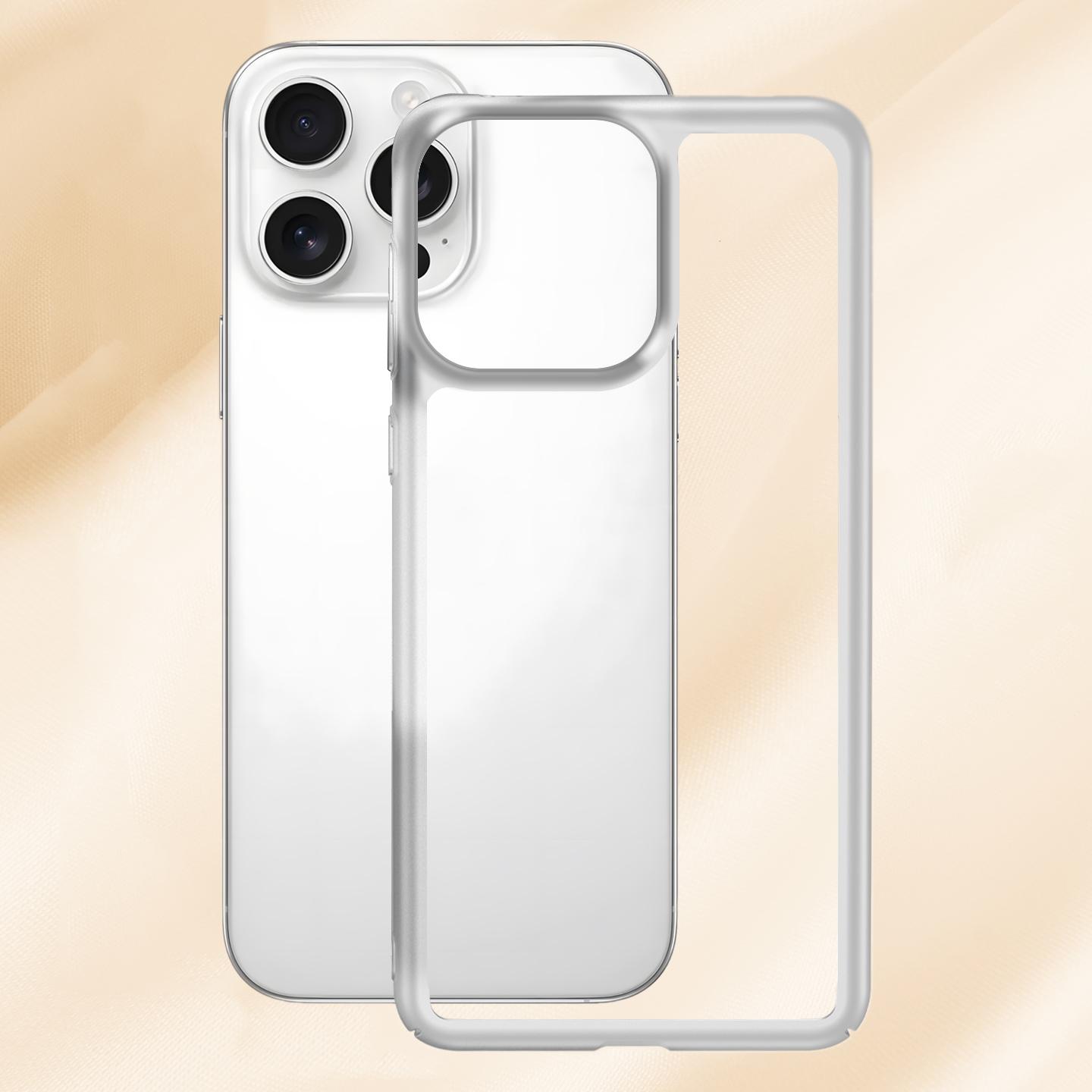 For iPhone 13 Pro Max Frosted Slim Heat Dissipation Frame Shockproof PC Phone Case(White) - Shopkiz.com