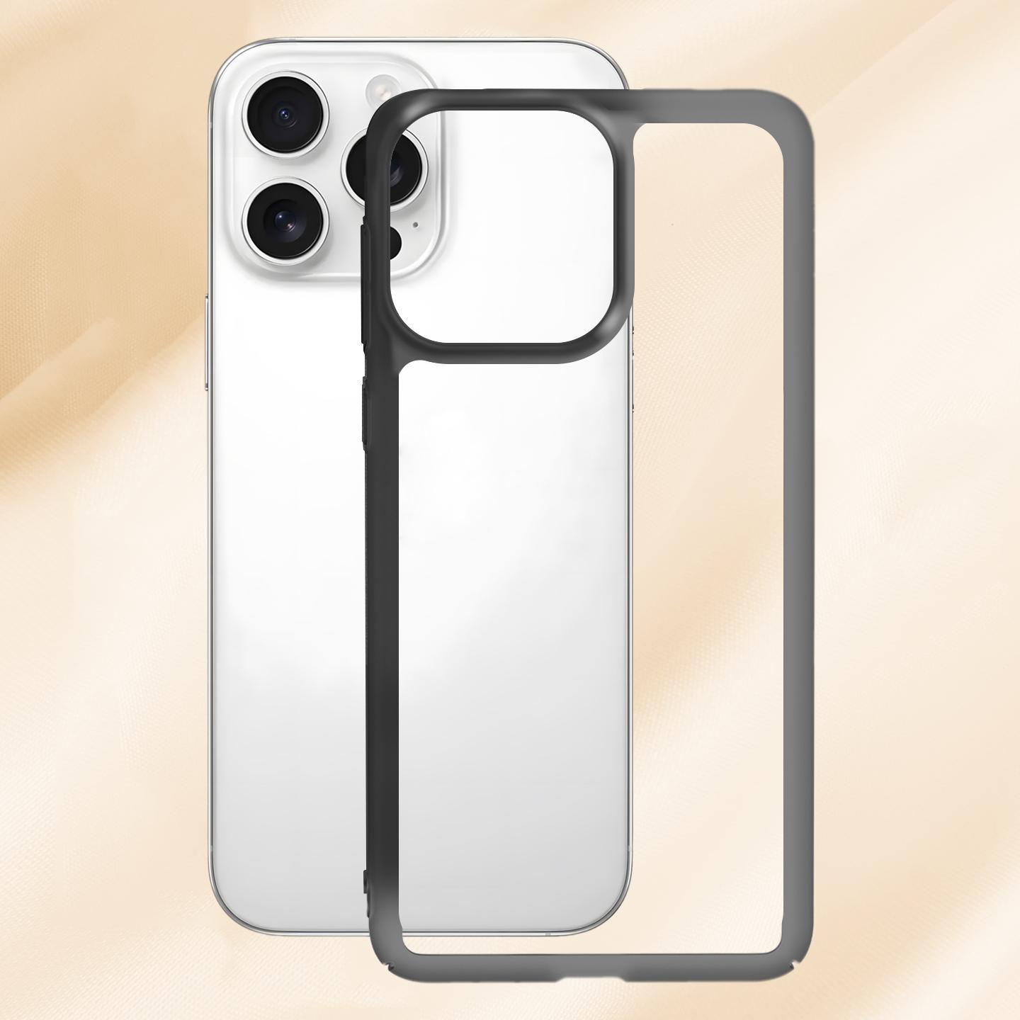 For iPhone 13 Pro Frosted Slim Heat Dissipation Frame Shockproof PC Phone Case(Black) - Shopkiz.com