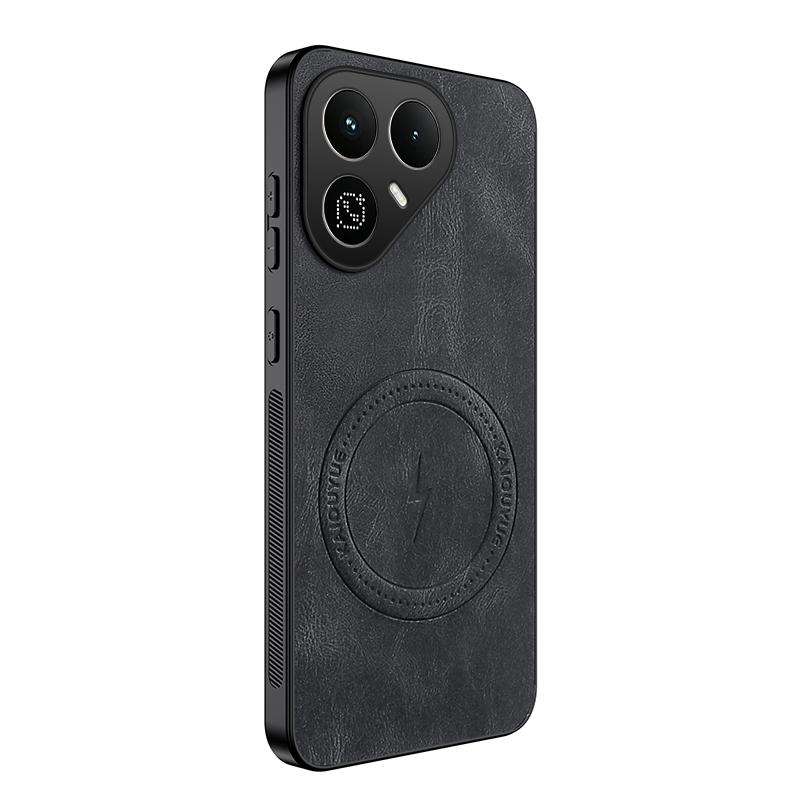 For Tecno Pova 8 5G WANLONFENG SD Series Nappa Texture Magnetic Phone Case(Black) - Shopkiz.com
