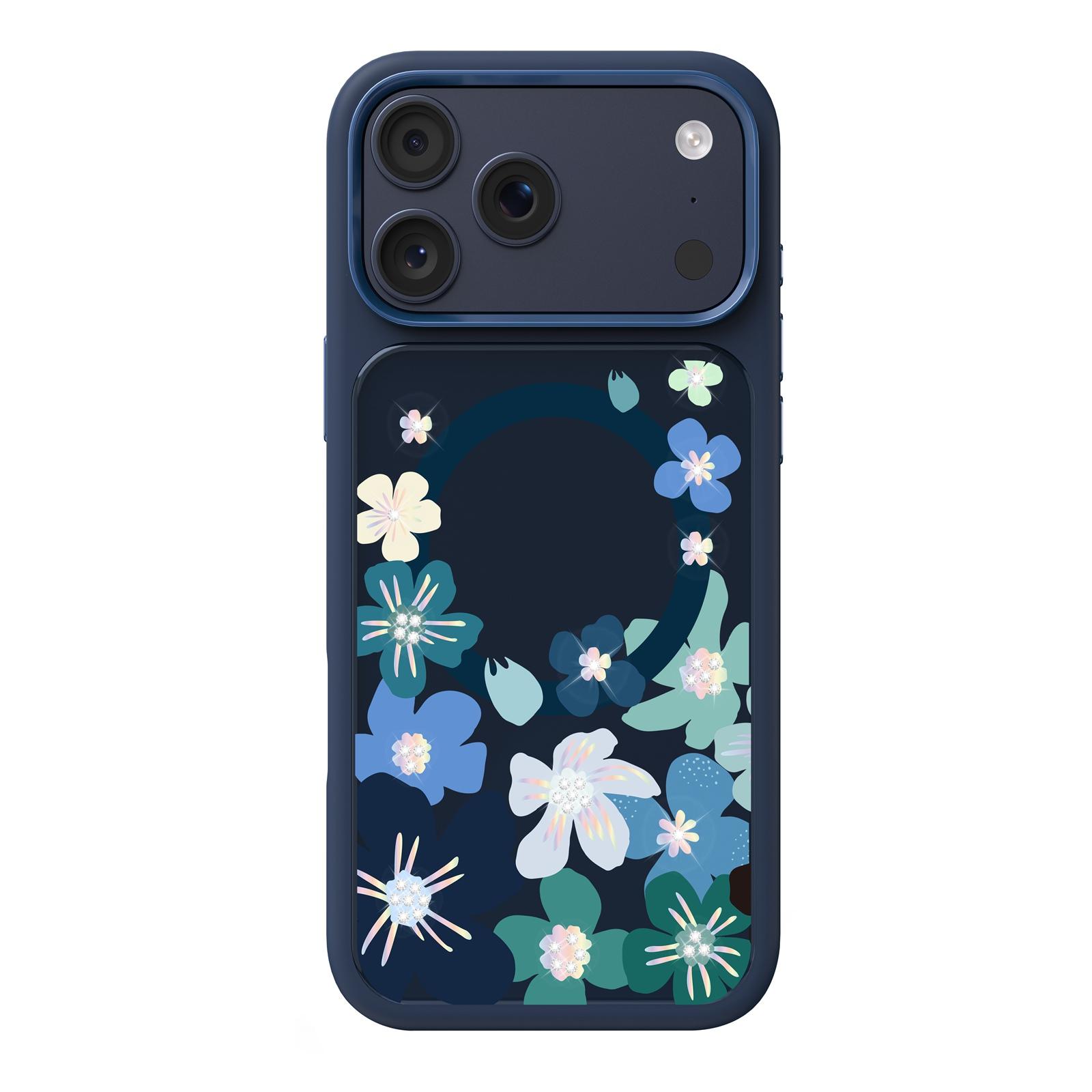 For iPhone 17 Pro Max Mutural Flora Story Series Magnetic Phone Case(Midnight Blooms) - Shopkiz.com