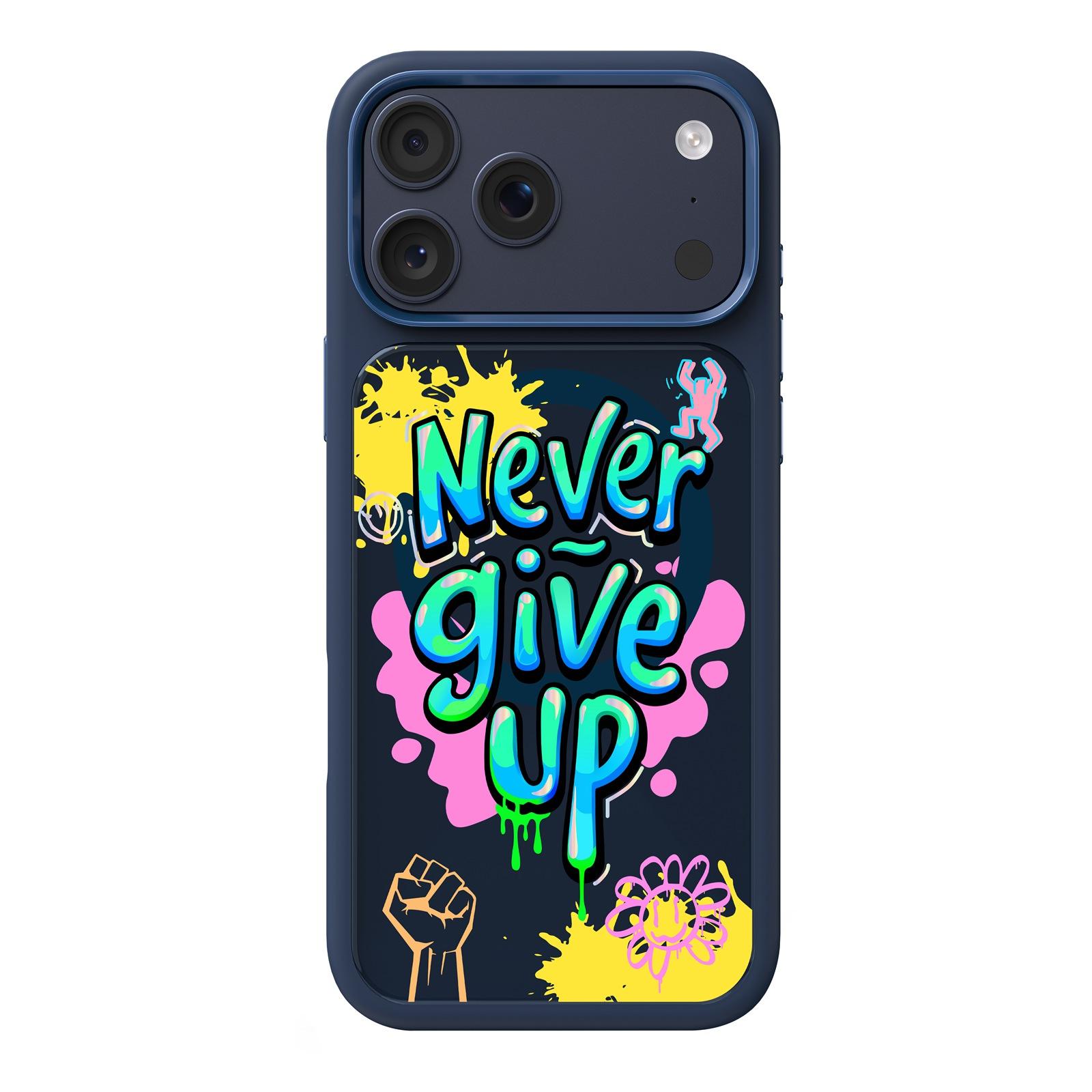 For iPhone 17 Pro Mutural Graffiti Series Magnetic Phone Case(Never Give Up) - Shopkiz.com