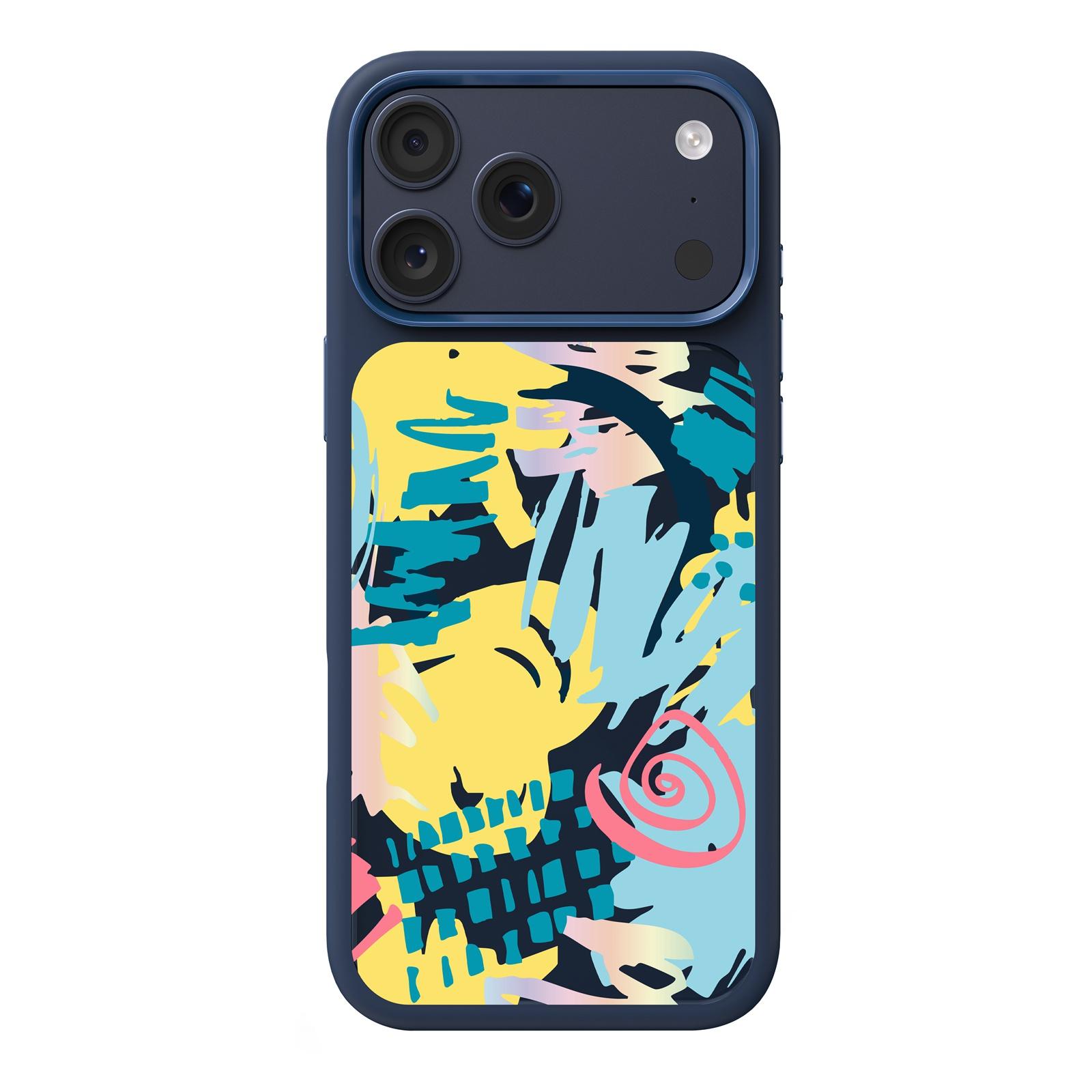 For iPhone 17 Pro Mutural Graffiti Series Magnetic Phone Case(Abstract Blue) - Shopkiz.com
