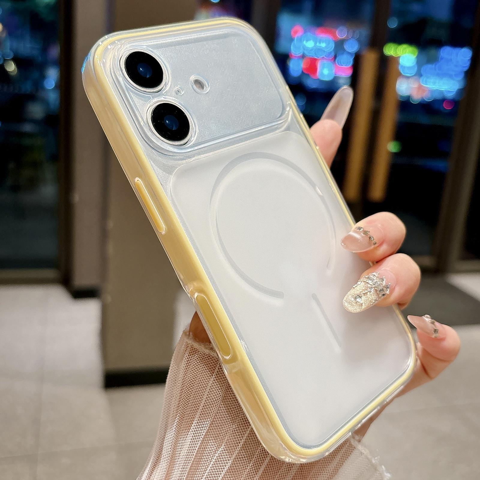 For iPhone 16 Skin Feel Matte 2 in 1 Shockproof Phone Case(Yellow) - Shopkiz.com