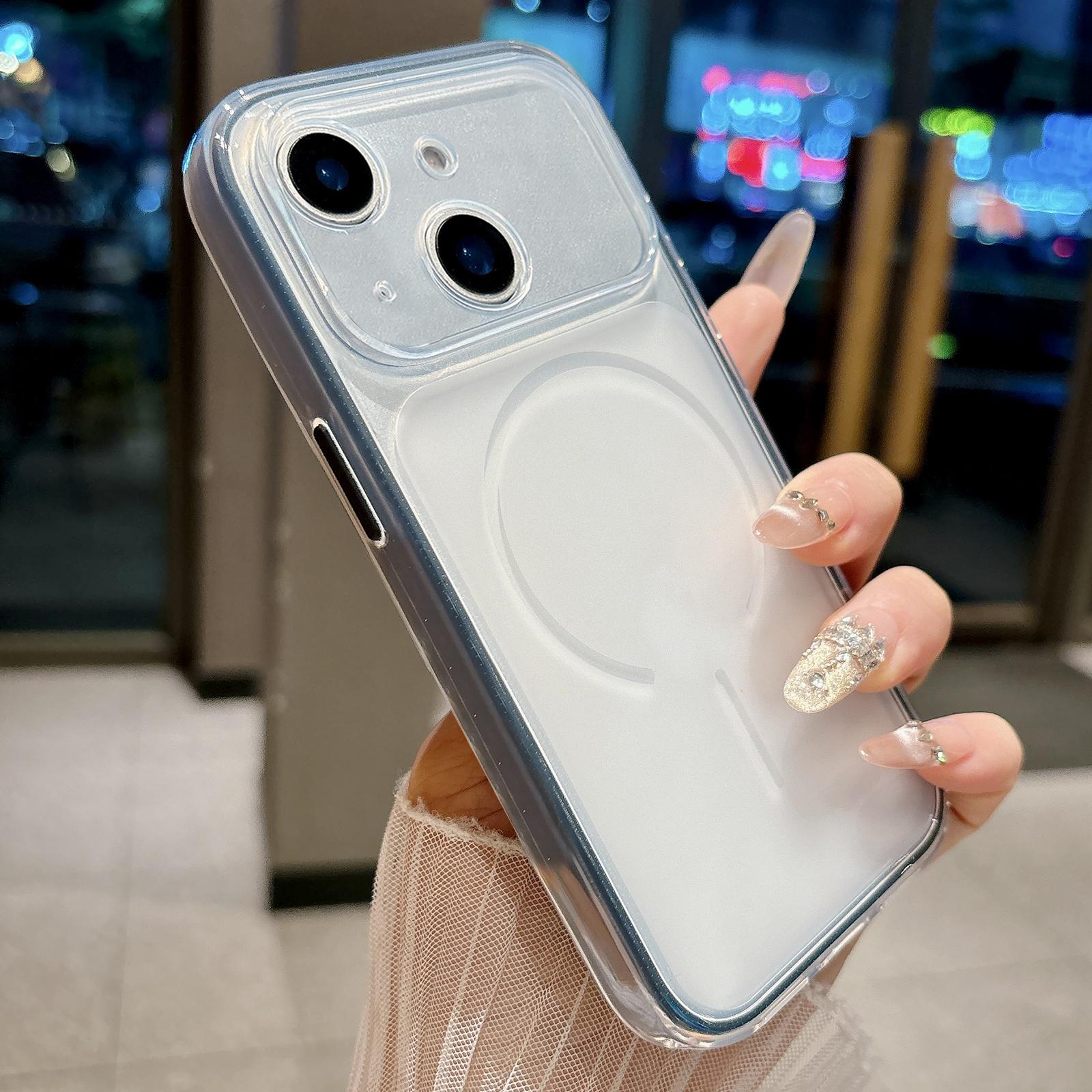 For iPhone 15 Skin Feel Matte 2 in 1 Shockproof Phone Case(Navy Blue) - Shopkiz.com