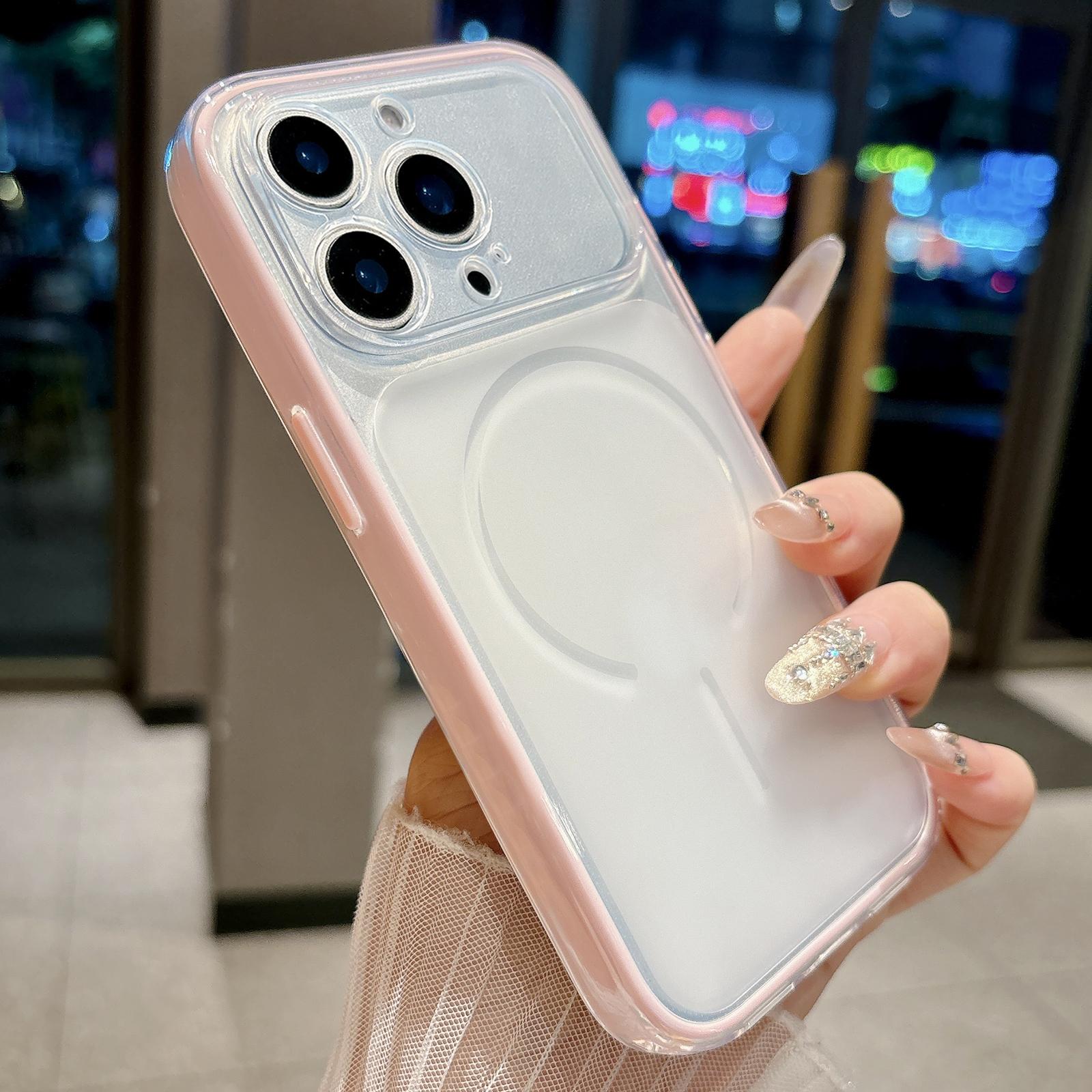 For iPhone 12 Pro Max Skin Feel Matte 2 in 1 Shockproof Phone Case(Pink) - Shopkiz.com