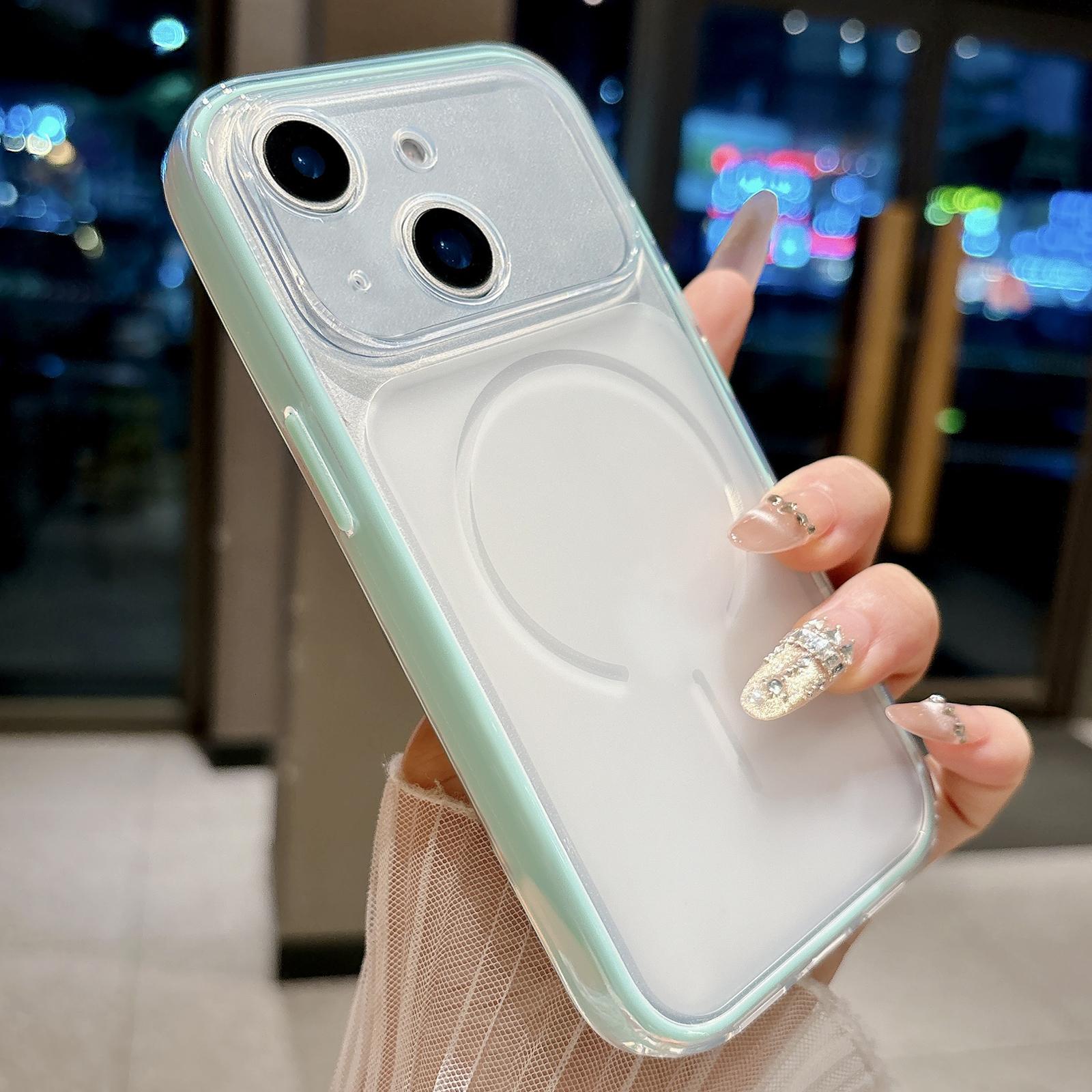 For iPhone 13 Skin Feel Matte 2 in 1 Shockproof Phone Case(Mint Green) - Shopkiz.com