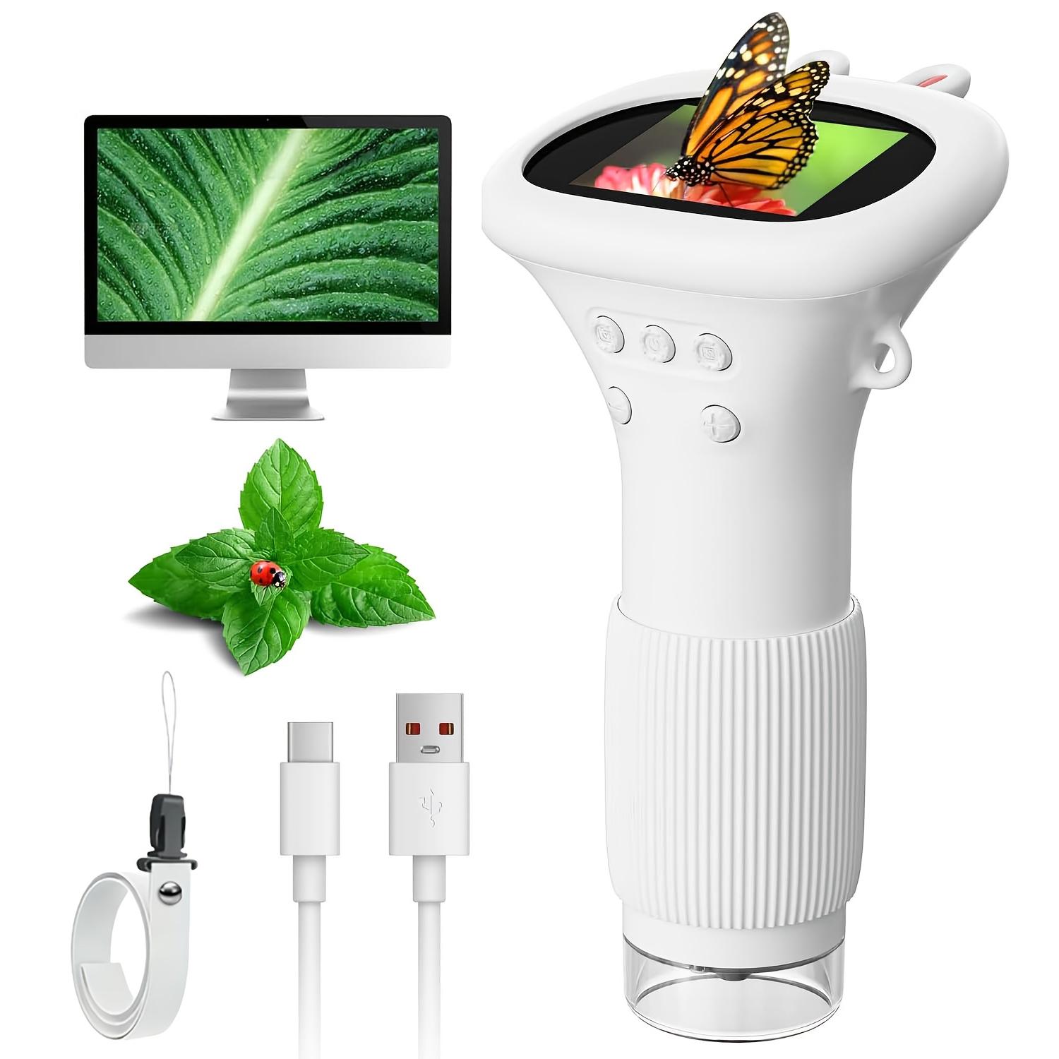 2 inch Screen Handheld Children Optical Microscope(White) - Shopkiz.com