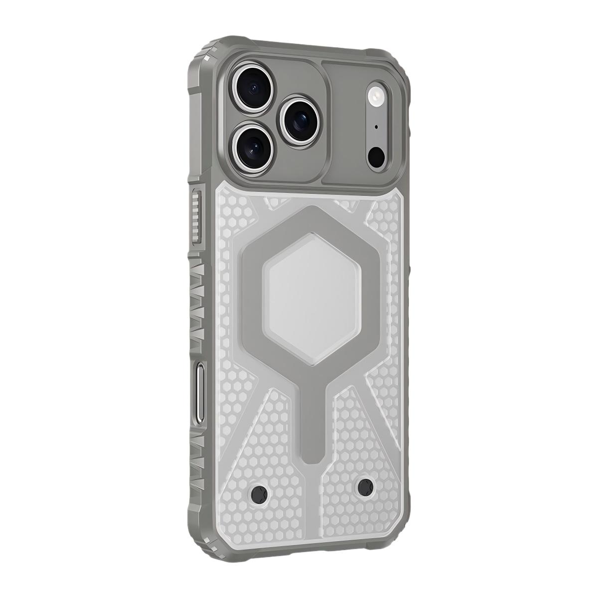 For iPhone 17 Pro Max Overcome Gen 4th UAD Series PC TPU Magnetic Phone Case(Grey) - Shopkiz.com