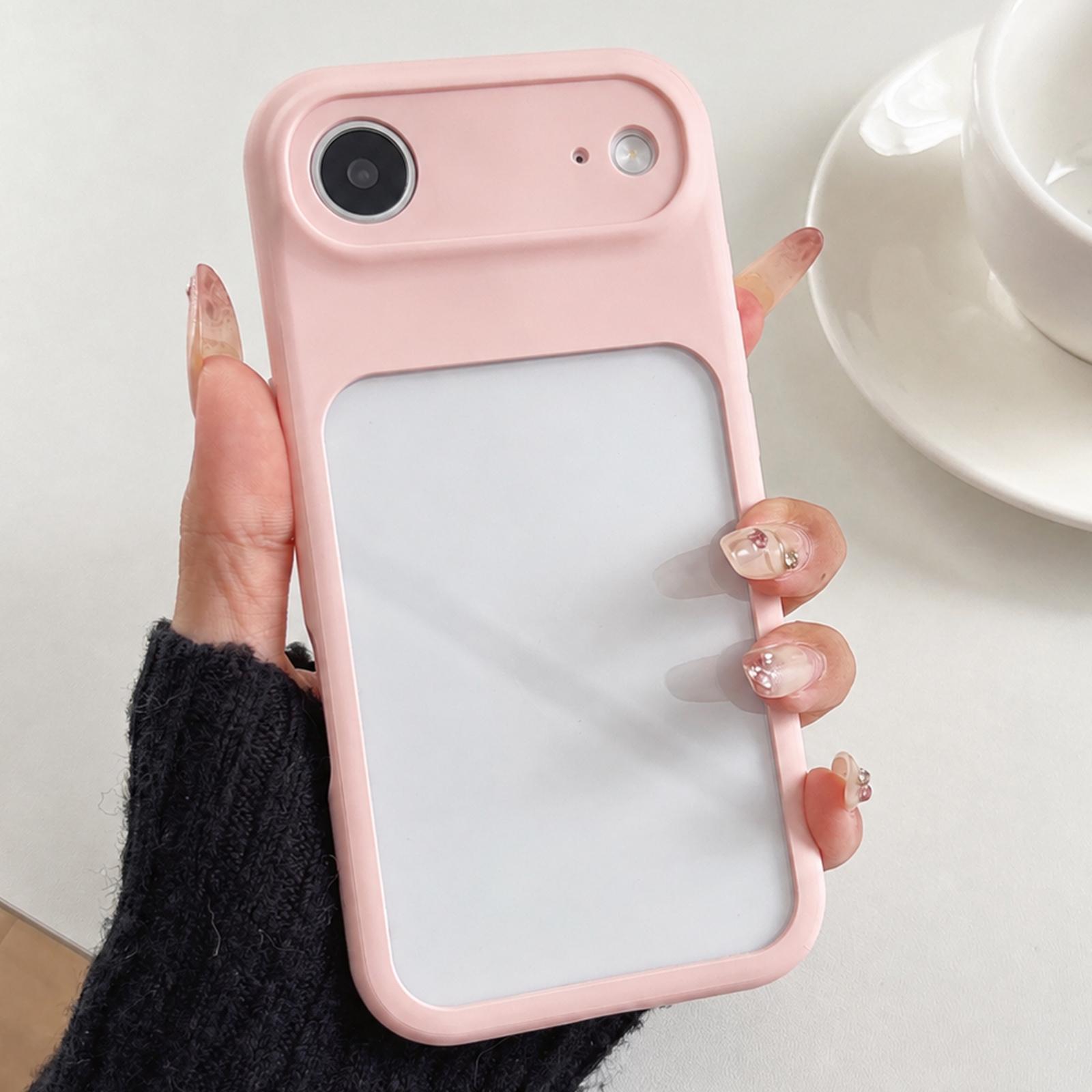 For iPhone Air Soft Color Spray Paint Acrylic TPU Phone Case(Pink) - Shopkiz.com