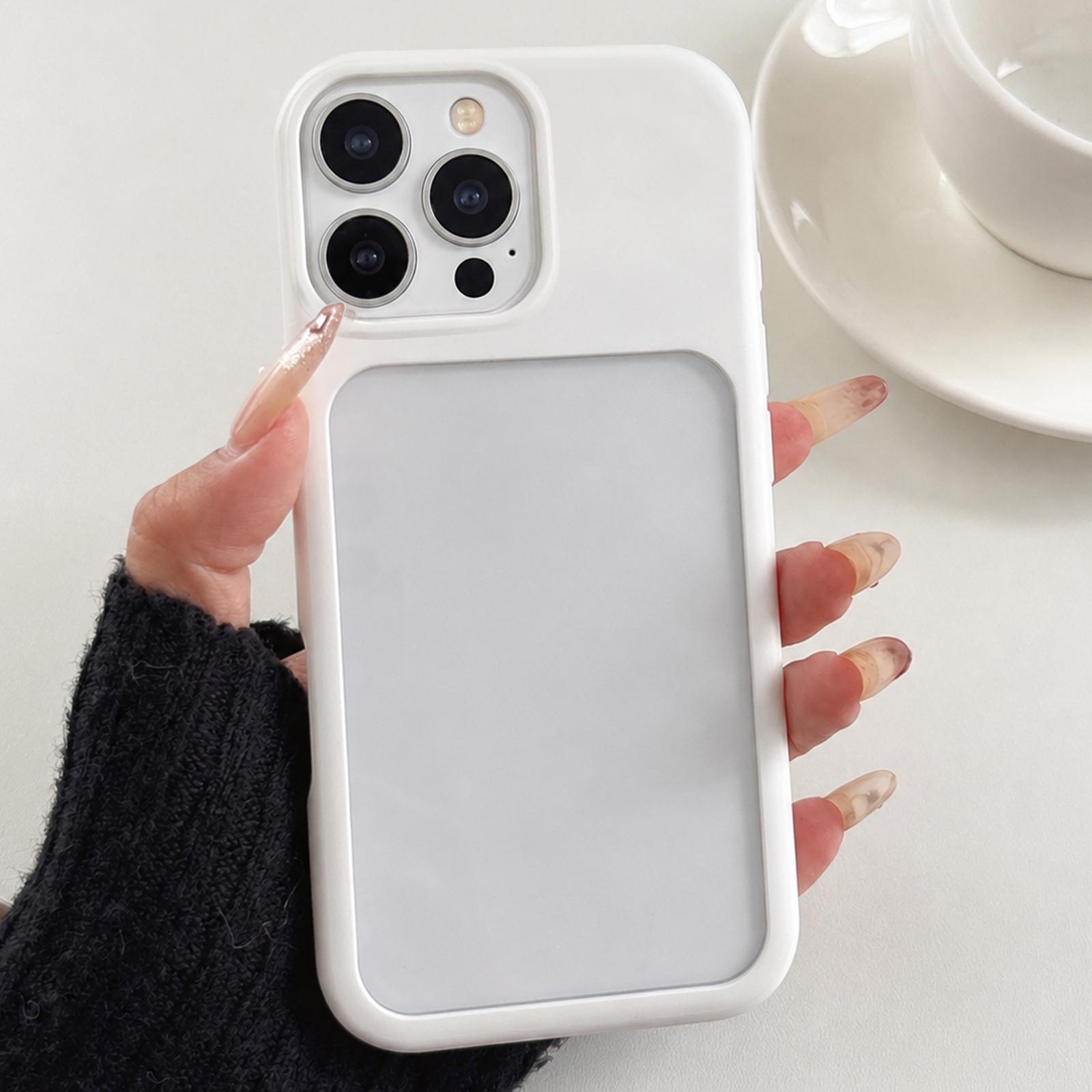 For iPhone 12 Pro Max Soft Color Spray Paint Acrylic TPU Phone Case(White) - Shopkiz.com