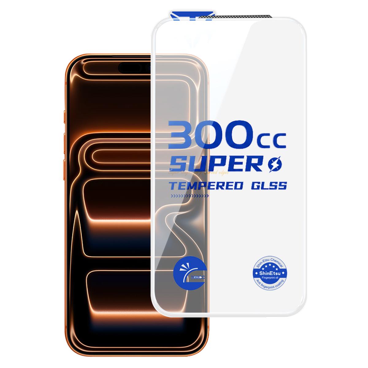 For iPhone 17 Pro 300CC Large Arc Antistatic Corning Gorilla HD Tempered Glass Film, No Retail Package - Shopkiz.com