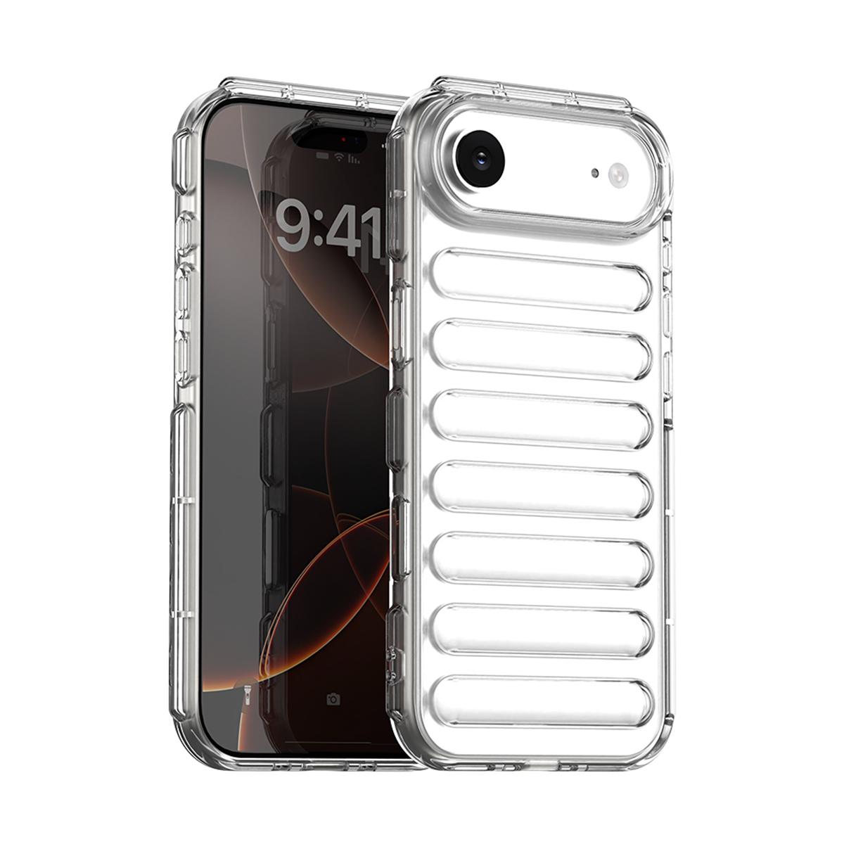 For iPhone Air Capsule Series Candy Color TPU Phone Case(Transparent) - Shopkiz.com