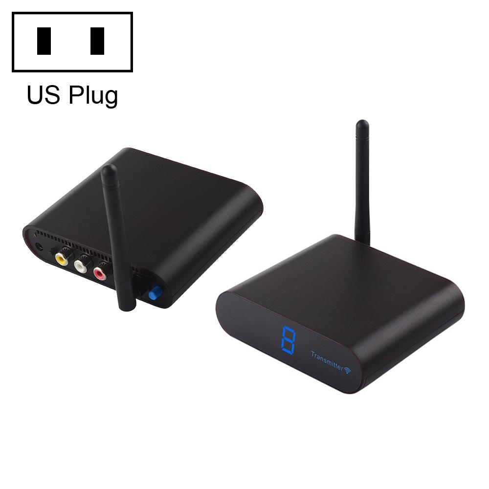 Measy AV230-2 2.4GHz Set-top Box Wireless Audio / Video Transmitter + 2 Receiver, with IR Extension Function, Plug:US Plug(Black) - Shopkiz.com