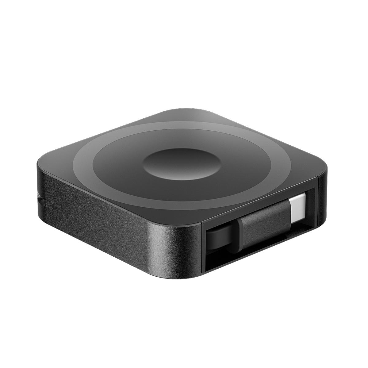 3 in 1 Magnetic 15W Wireless Charger with Retractable Type-C Cable(Black) - Shopkiz.com