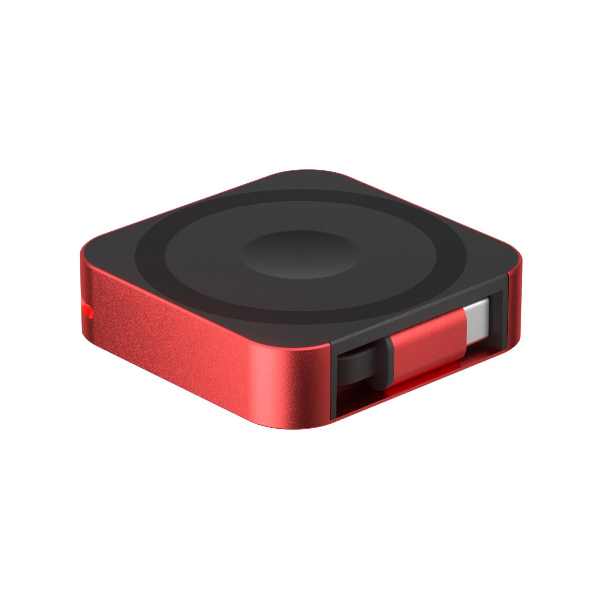 3 in 1 Magnetic 15W Wireless Charger with Retractable Type-C Cable(Red) - Shopkiz.com