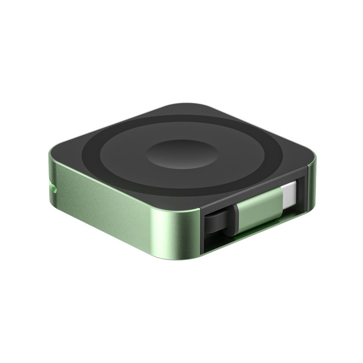 3 in 1 Magnetic 15W Wireless Charger with Retractable Type-C Cable(Green) - Shopkiz.com