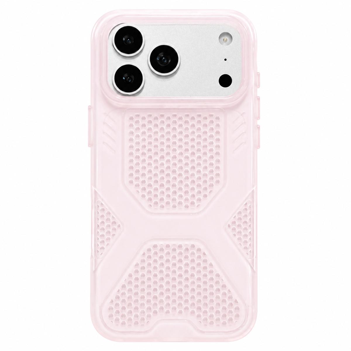 For iPhone 17 Pro Max Cool Jelly Heat Dissipation TPU Phone Case(Milk Cream Powder) - Shopkiz.com