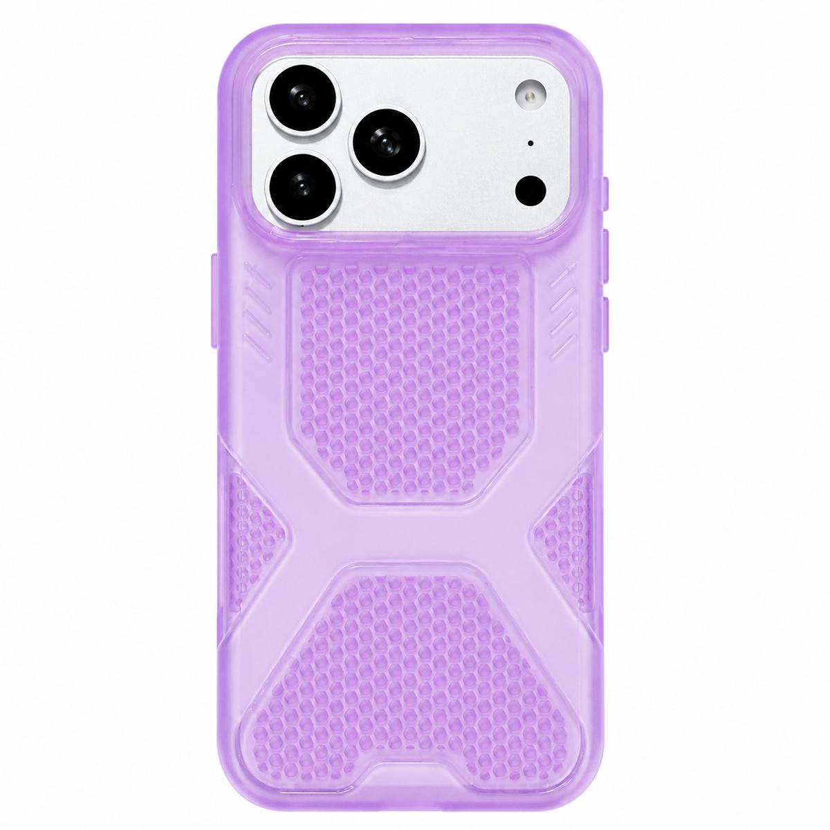 For iPhone 17 Pro Cool Jelly Heat Dissipation TPU Phone Case(Lilac) - Shopkiz.com