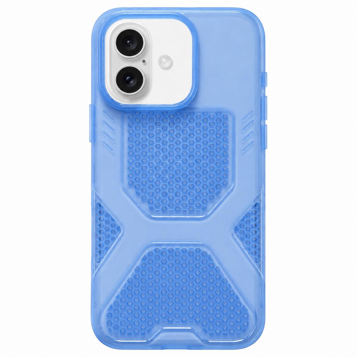 For iPhone 16 Cool Jelly Heat Dissipation TPU Phone Case(Glacier Blue) - Shopkiz.com