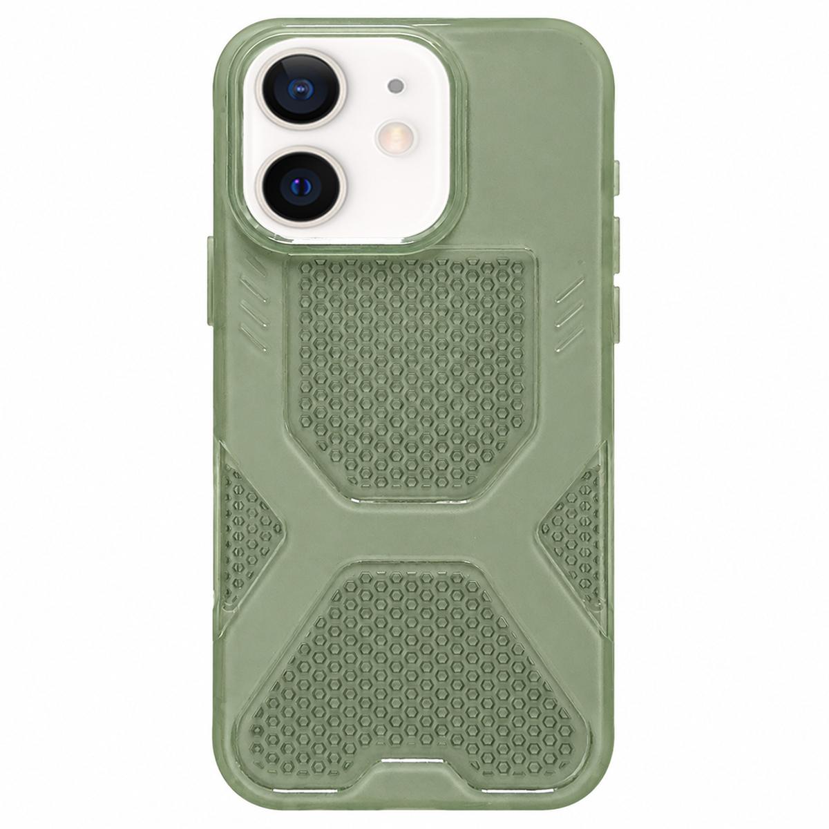 For iPhone 12 Cool Jelly Heat Dissipation TPU Phone Case(Moss Green) - Shopkiz.com