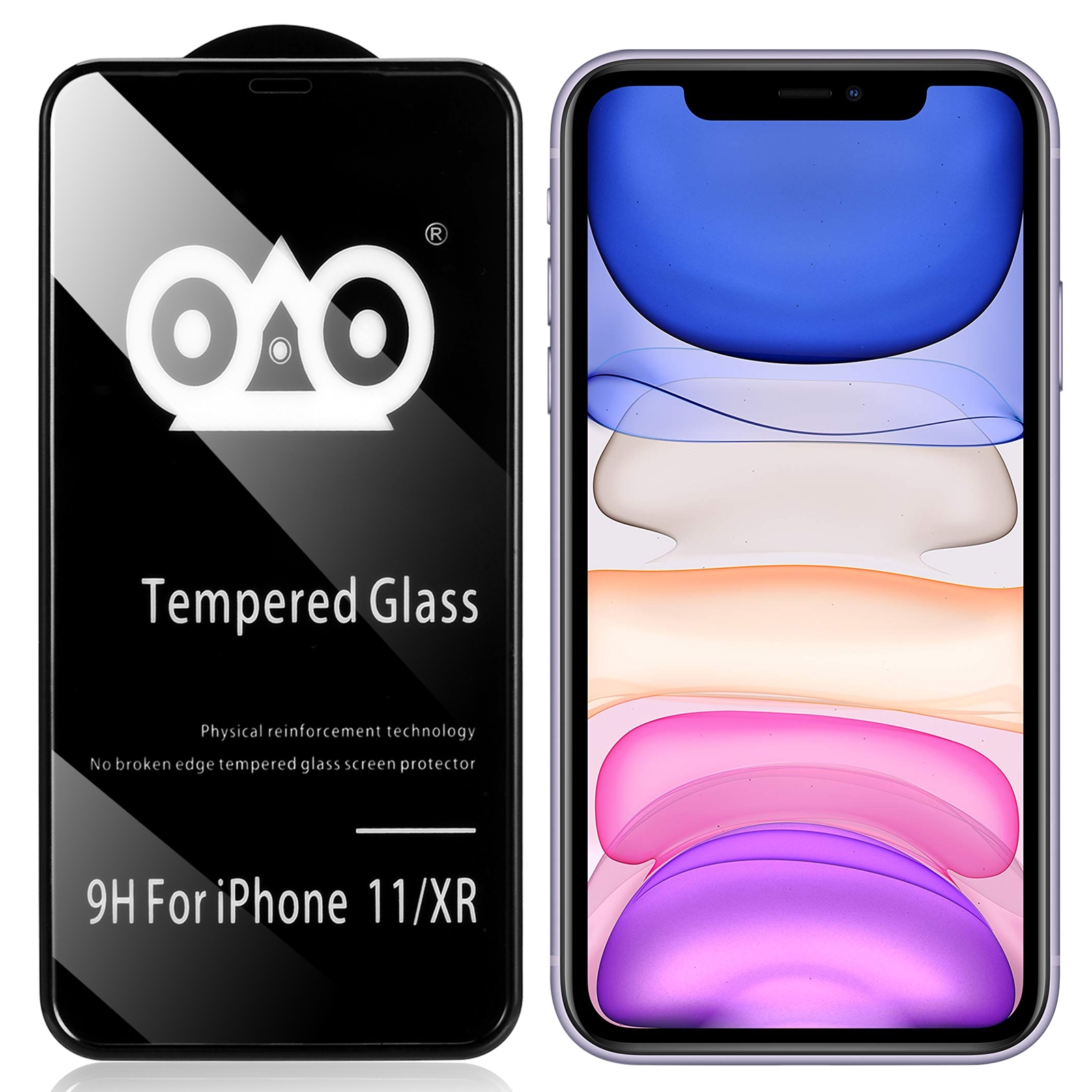 For iPhone XR Shockproof Anti-breaking Edge Airbag Tempered Glass Film - Shopkiz.com