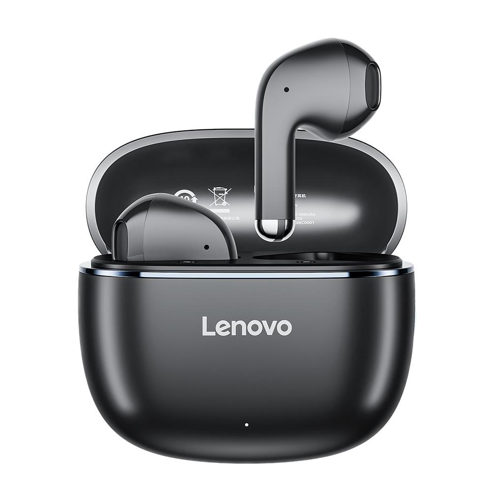 Lenovo TA120 TWS AI Noise Reduction Semi-in-ear Wireless Bluetooth Earphone(Black) - Shopkiz.com