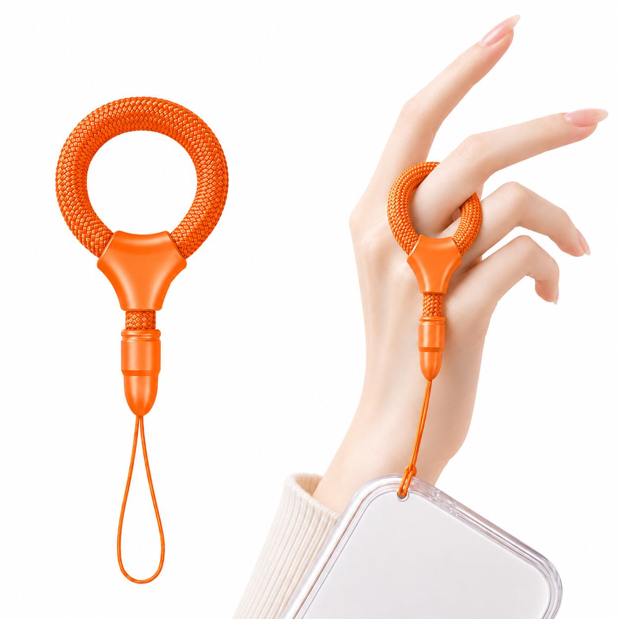 XDcase Mini Self-Locking Finger Ring Phone Lanyard(Orange) - Shopkiz.com