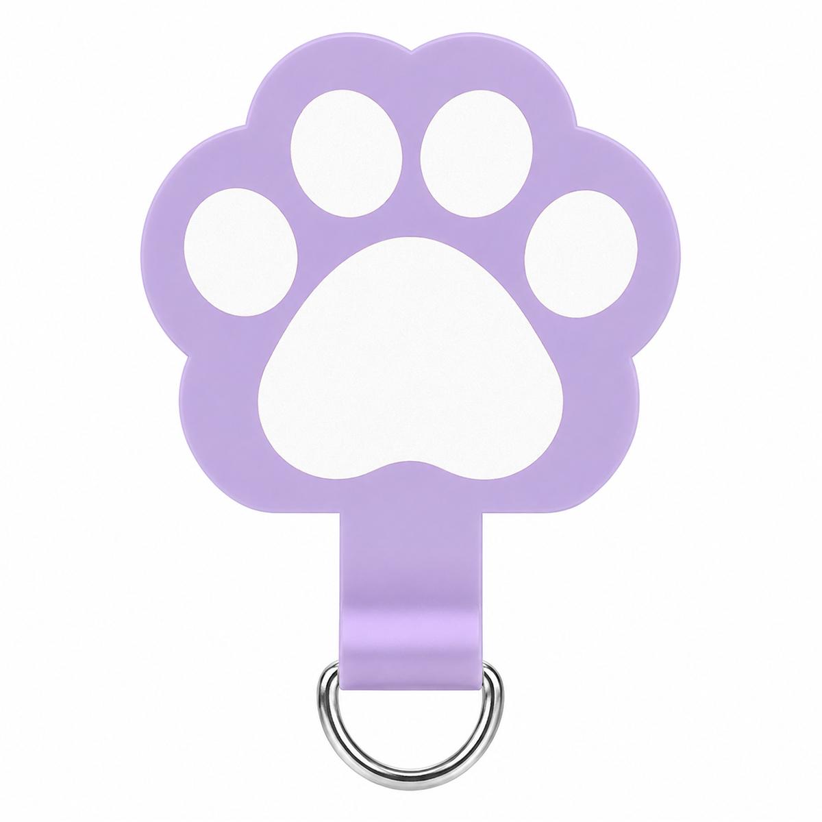 Cute Cartoon Cat Paw TPU Phone Lanyard Tether Pad(Lilac Purple) - Shopkiz.com
