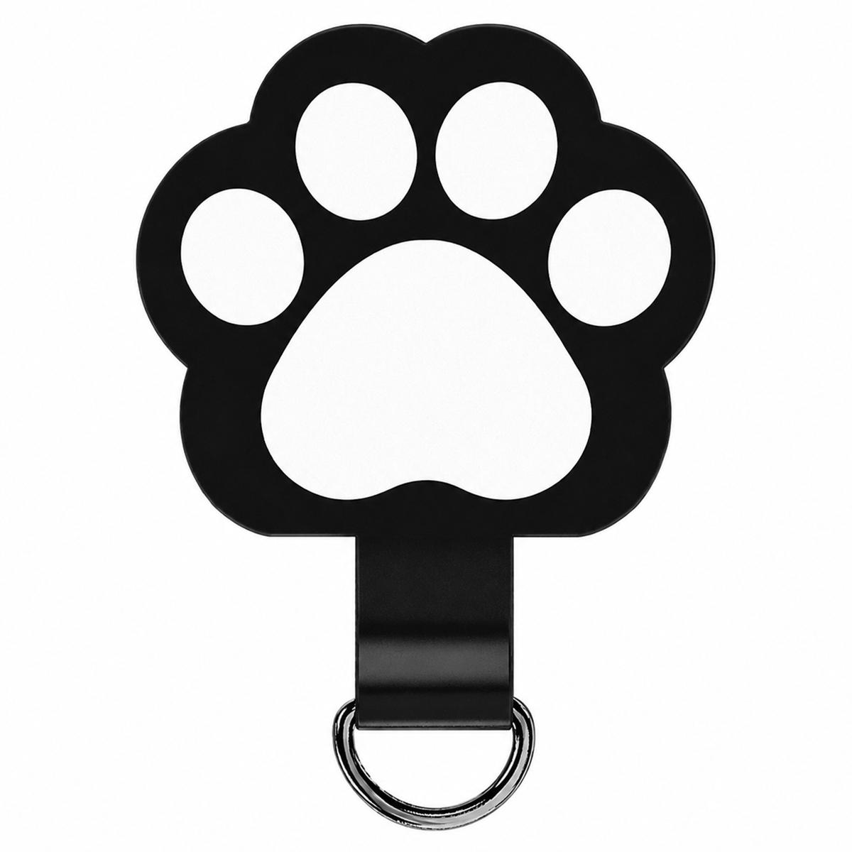 Cute Cartoon Cat Paw TPU Phone Lanyard Tether Pad(Black) - Shopkiz.com