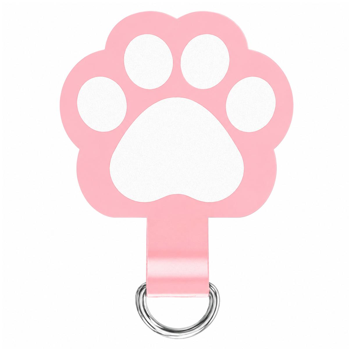 Cute Cartoon Cat Paw TPU Phone Lanyard Tether Pad(Light Pink) - Shopkiz.com