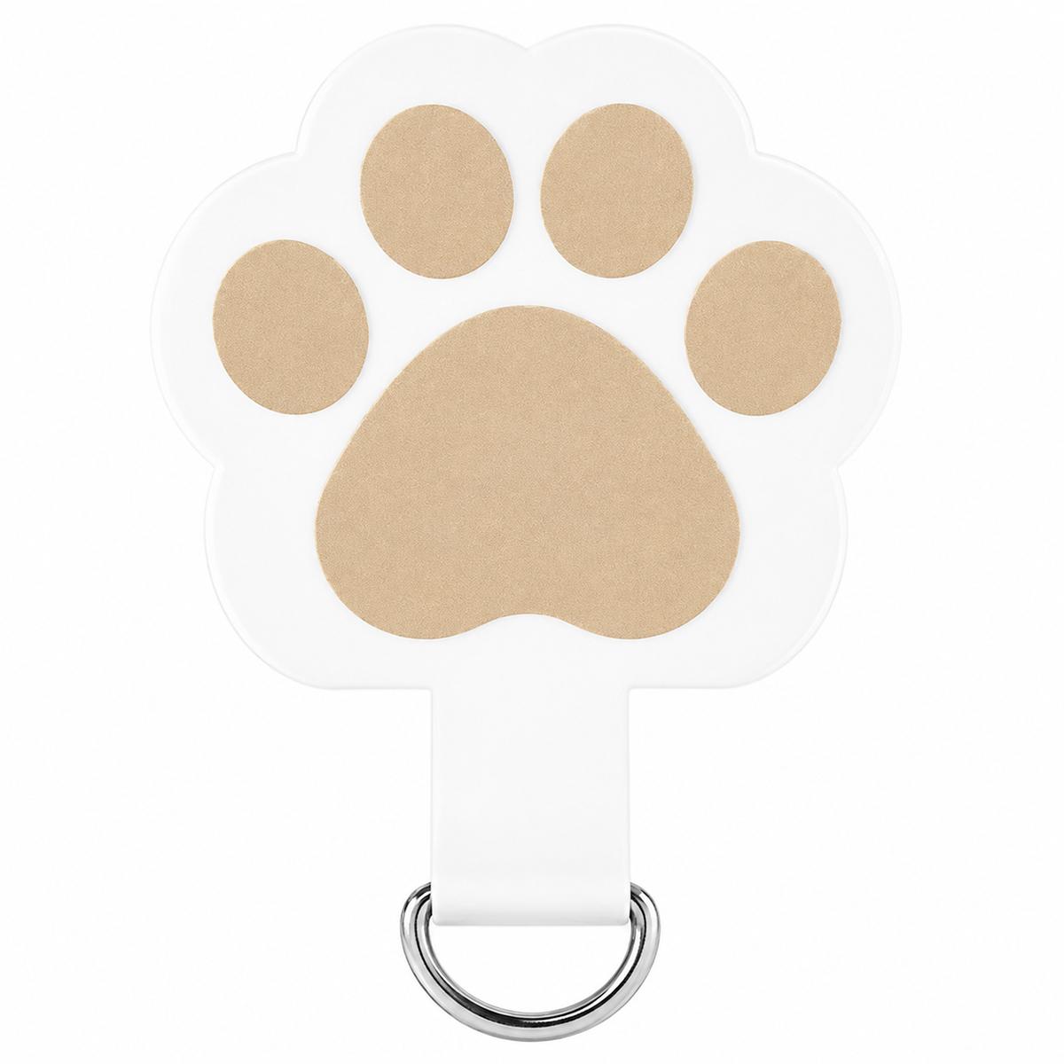 Cute Cartoon Cat Paw TPU Phone Lanyard Tether Pad(White) - Shopkiz.com