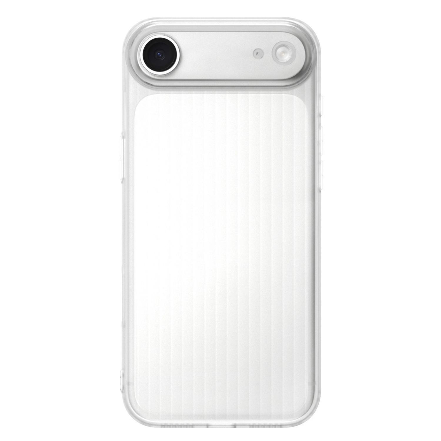 For iPhone Air TPU Large Window Cooling Corrugated Phone Case(White) - Shopkiz.com