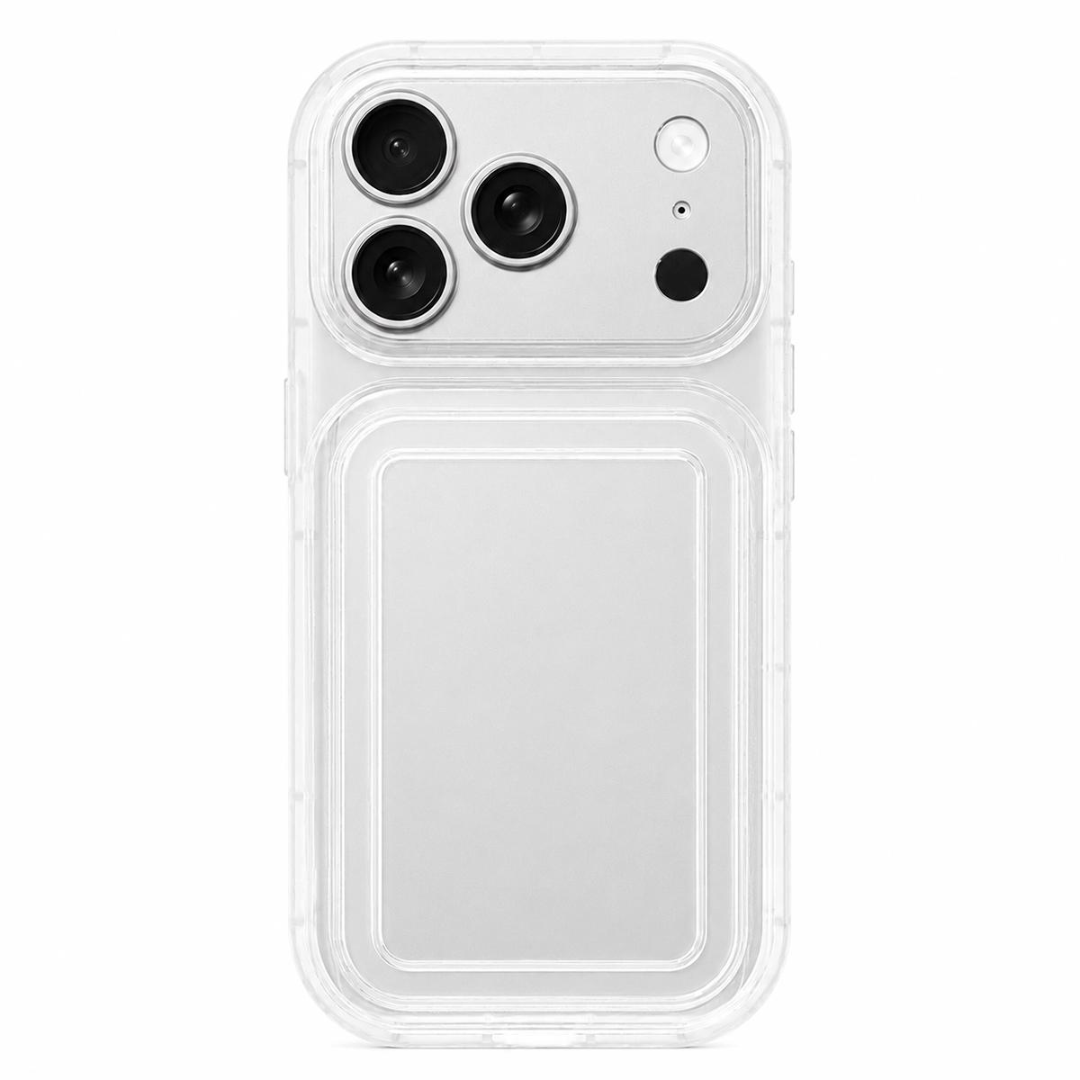 For iPhone 17 Pro Circuit Round Photo Frame TPU Phone Case(Transparent) - Shopkiz.com