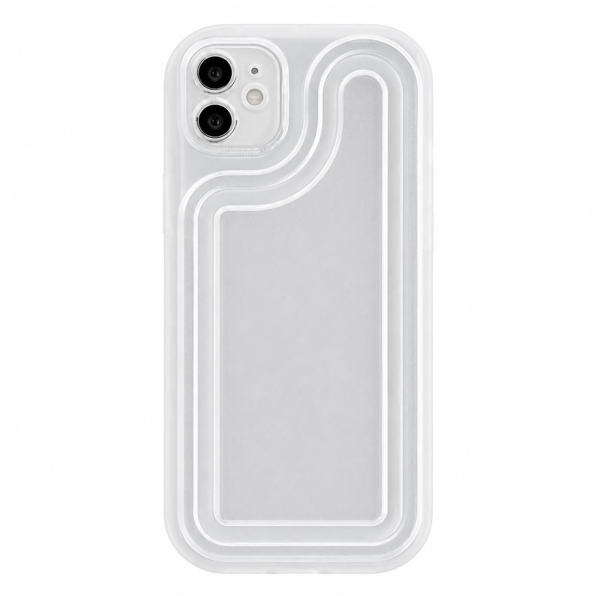 For iPhone 12 Circuit Round Photo Frame TPU Phone Case(Transparent) - Shopkiz.com