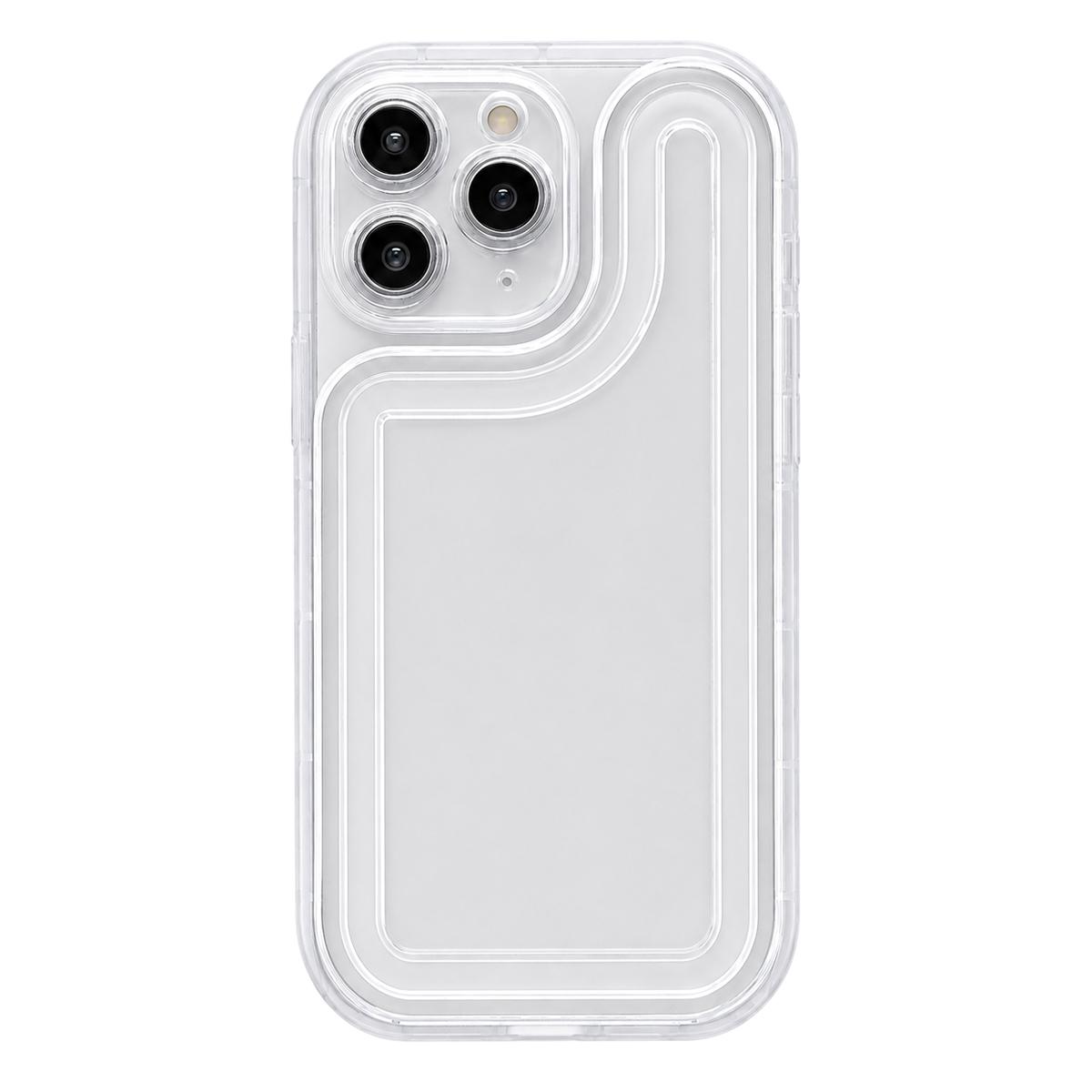 For iPhone 11 Pro Max Circuit Round Photo Frame TPU Phone Case(Transparent) - Shopkiz.com