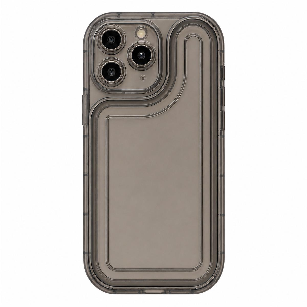 For iPhone 11 Pro Circuit Round Photo Frame TPU Phone Case(Black) - Shopkiz.com