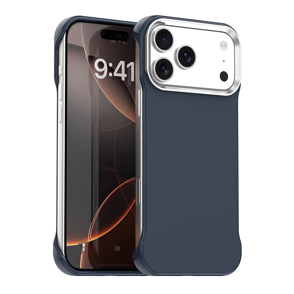 For iPhone 17 Pro Max Ultra-Slim Frameless TPU + PET + PC Shockproof Phone Case(Blue) - Shopkiz.com